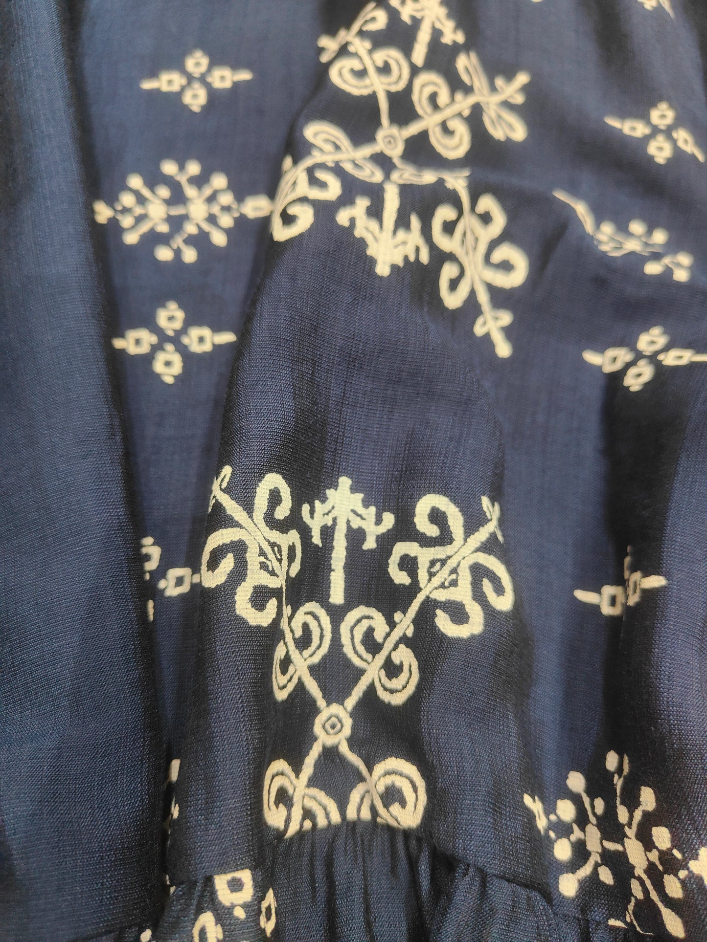 Rivaya Ethnic Motifs Printed top cum dress - Blue