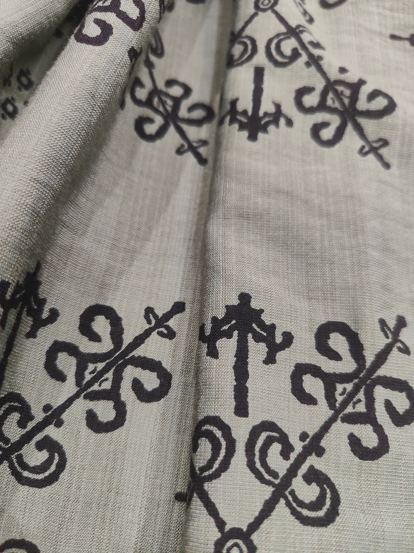 Rivaya Ethnic Motifs Printed top cum dress - Olive green
