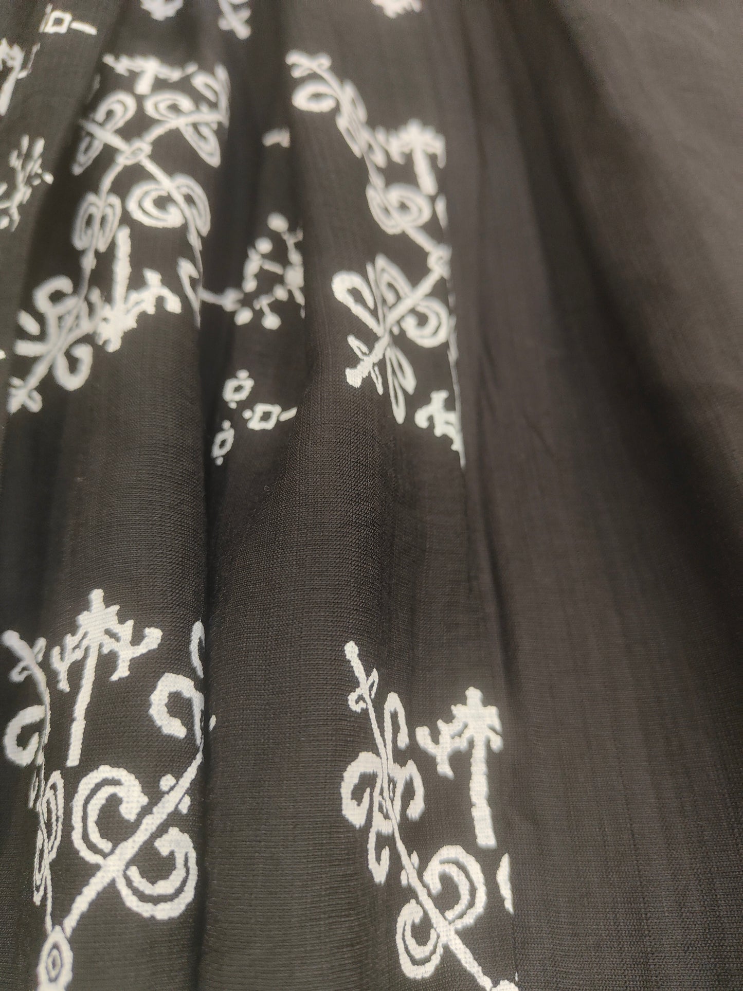 Rivaya Ethnic Motifs Printed top cum dress - Black