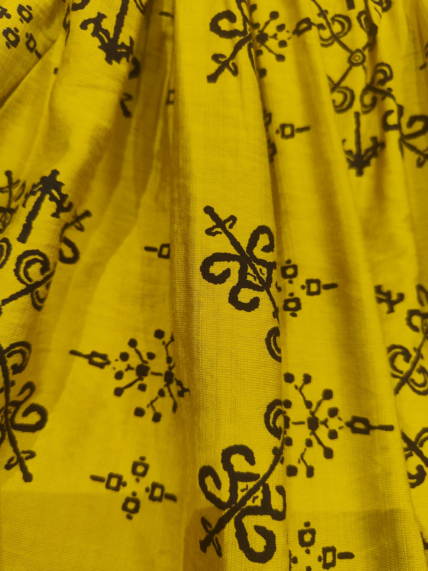 Rivaya Ethnic Motifs Printed top cum dress - Yellow