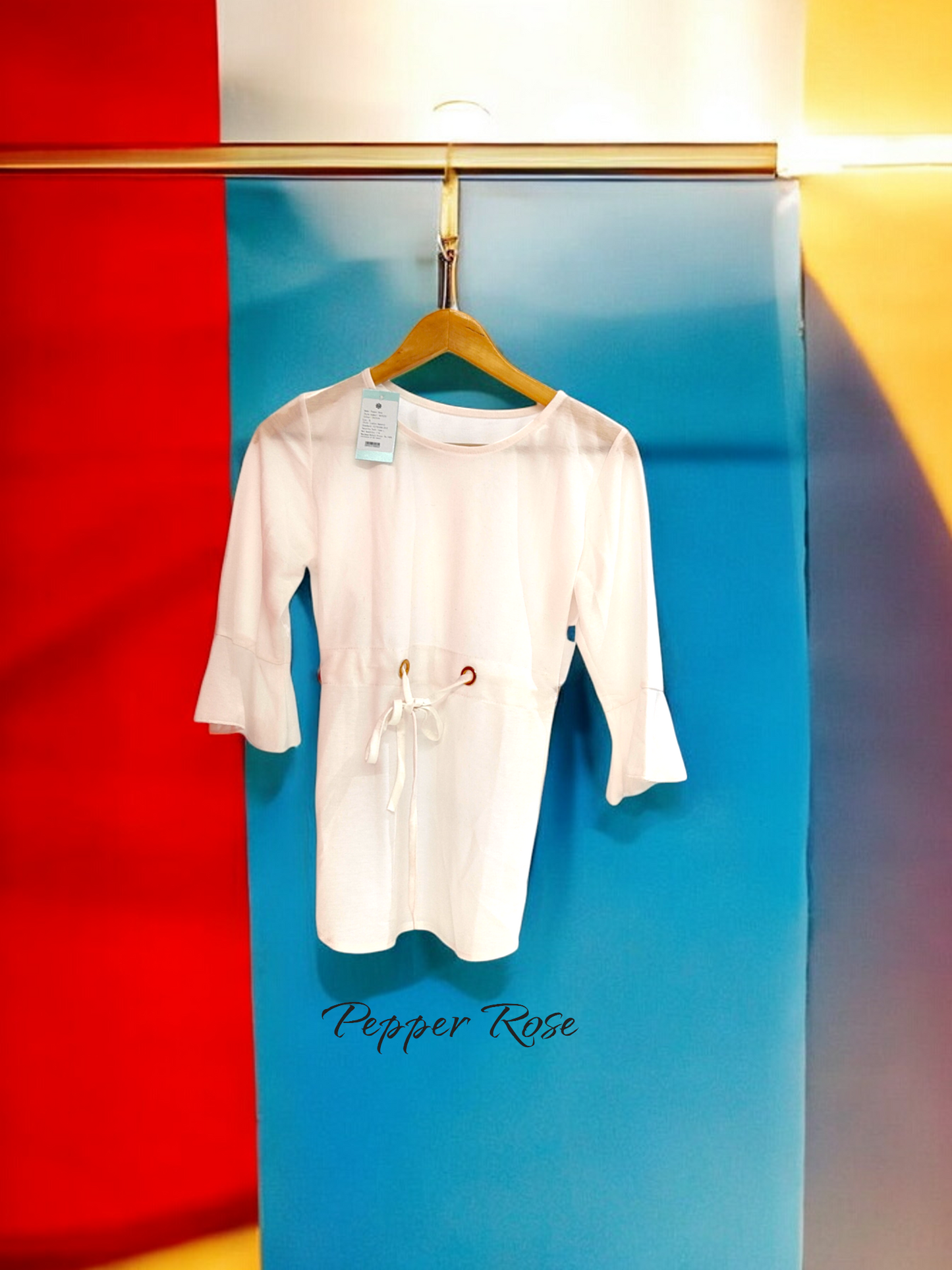 Zina Mulmul Cotton top - White