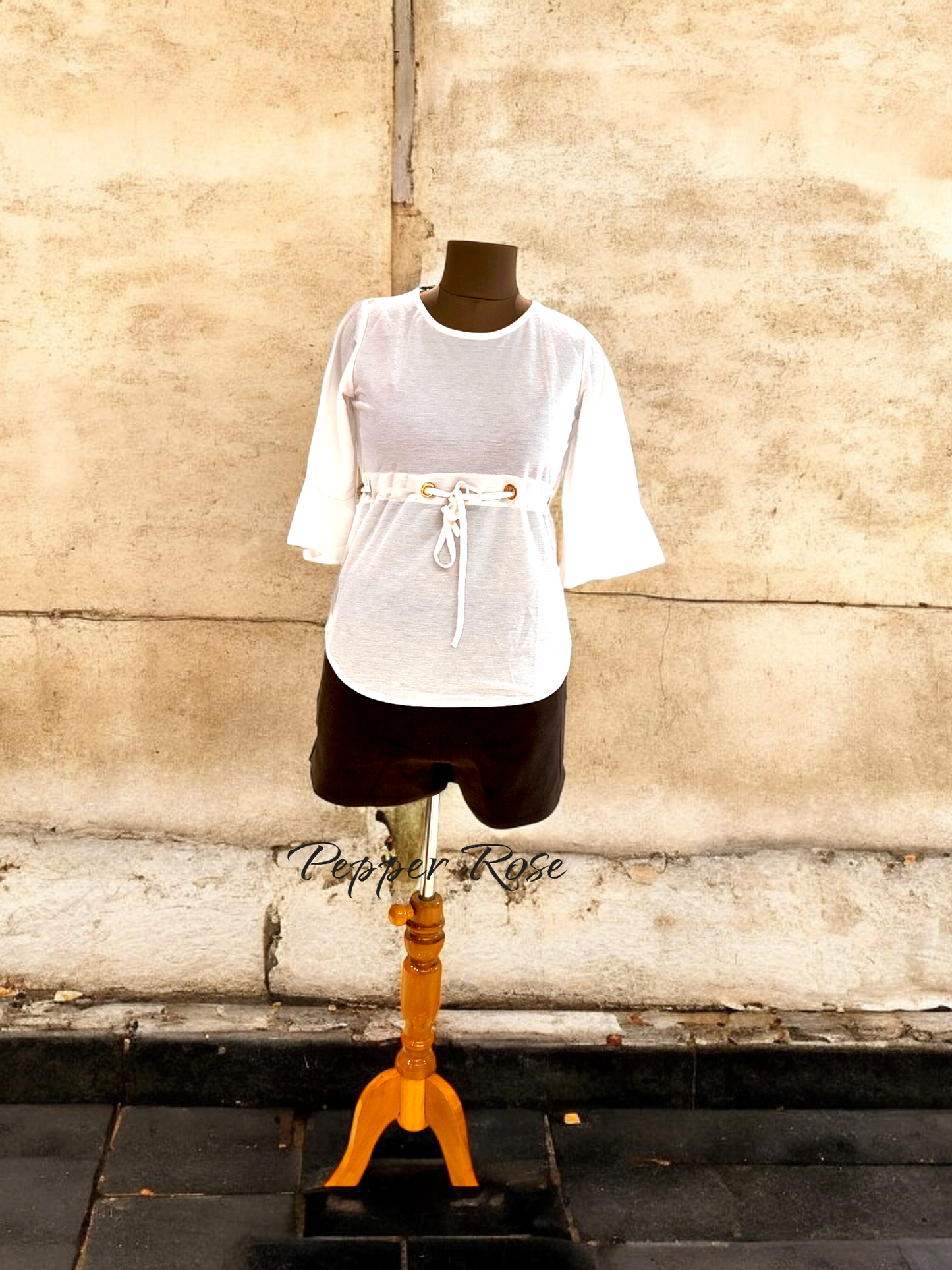 Zina Mulmul Cotton top - White