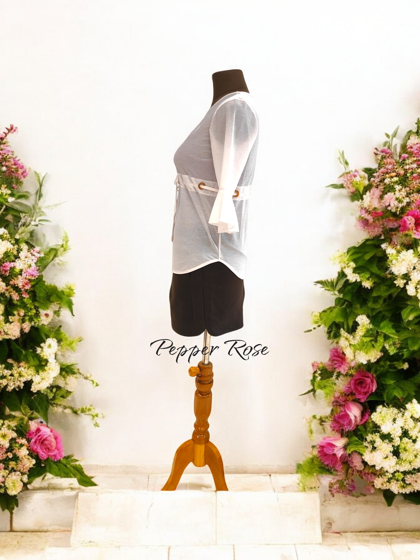 Zina Mulmul Cotton top - White