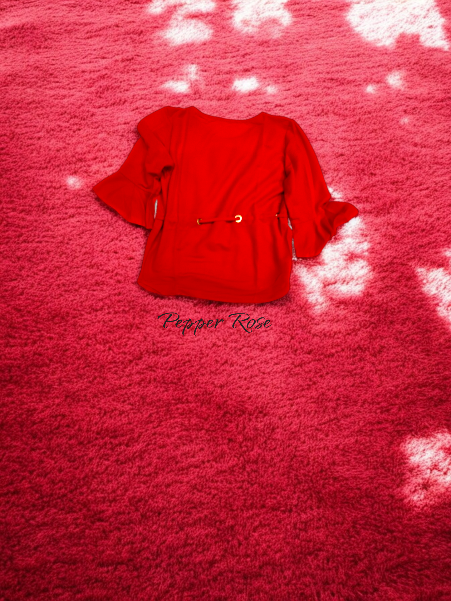 Zina Mulmul Cotton top - Crimson Red