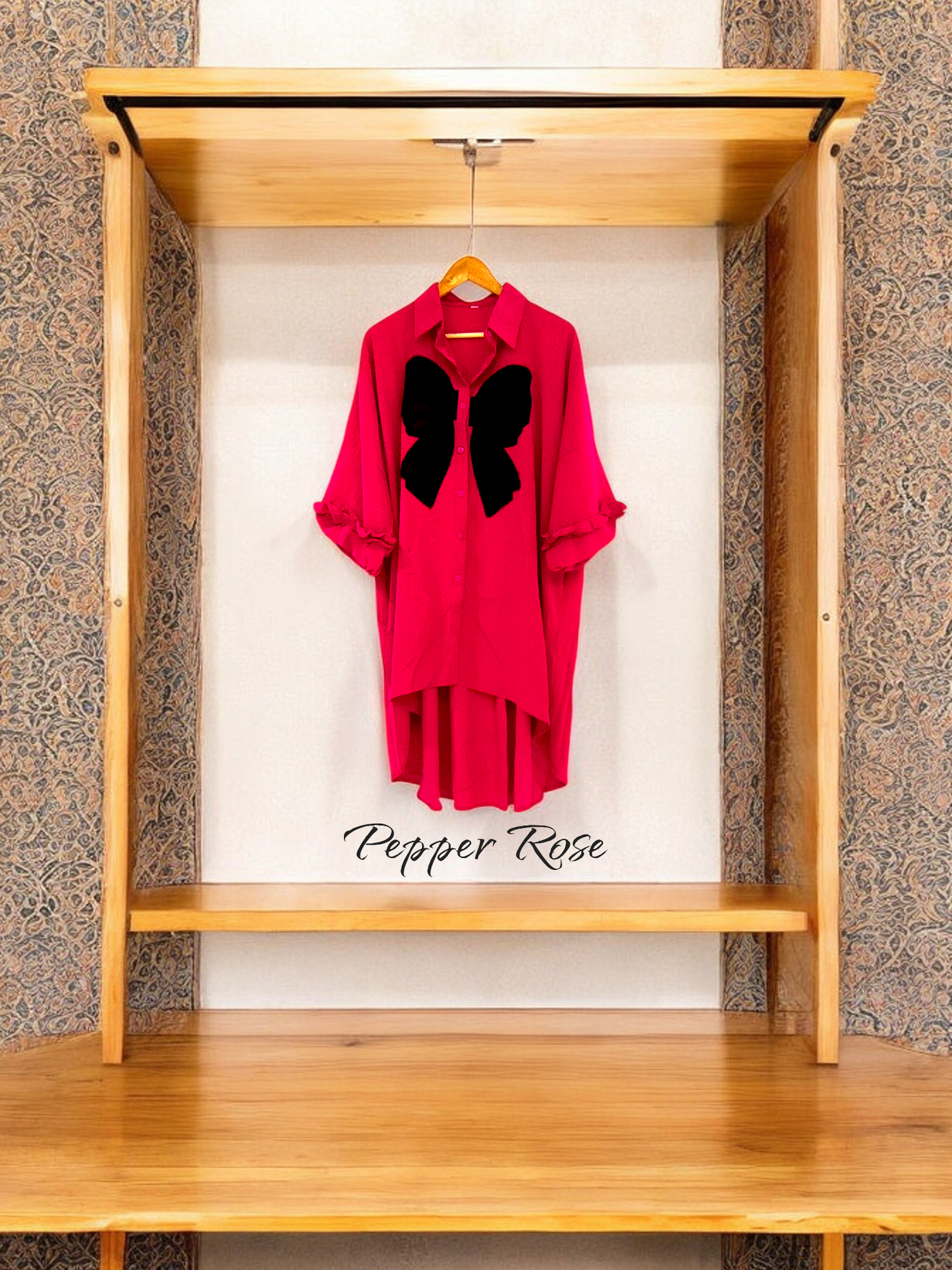Fuchsia oversized shirt - Pink
