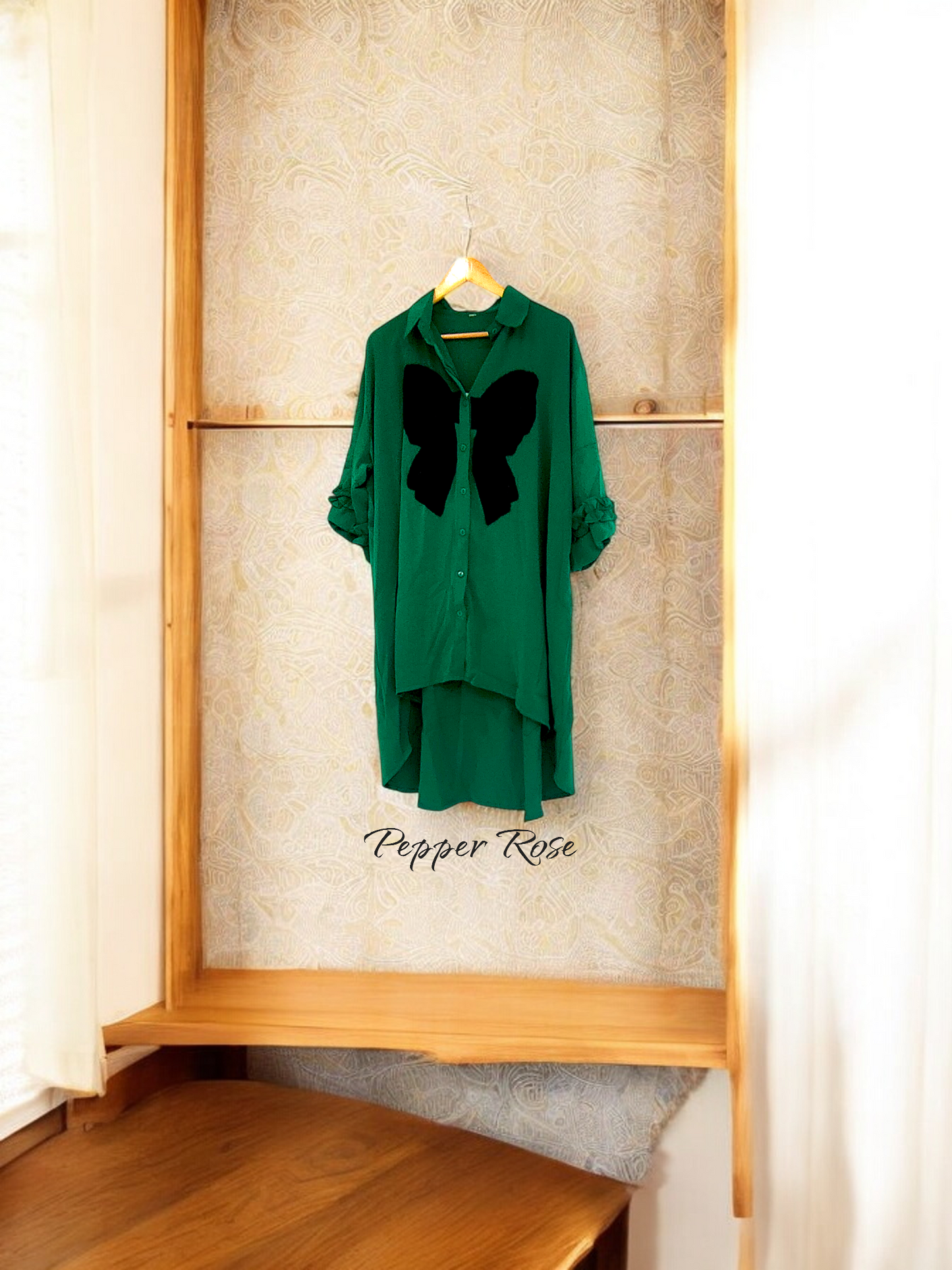 Fuchsia oversized shirt - Green
