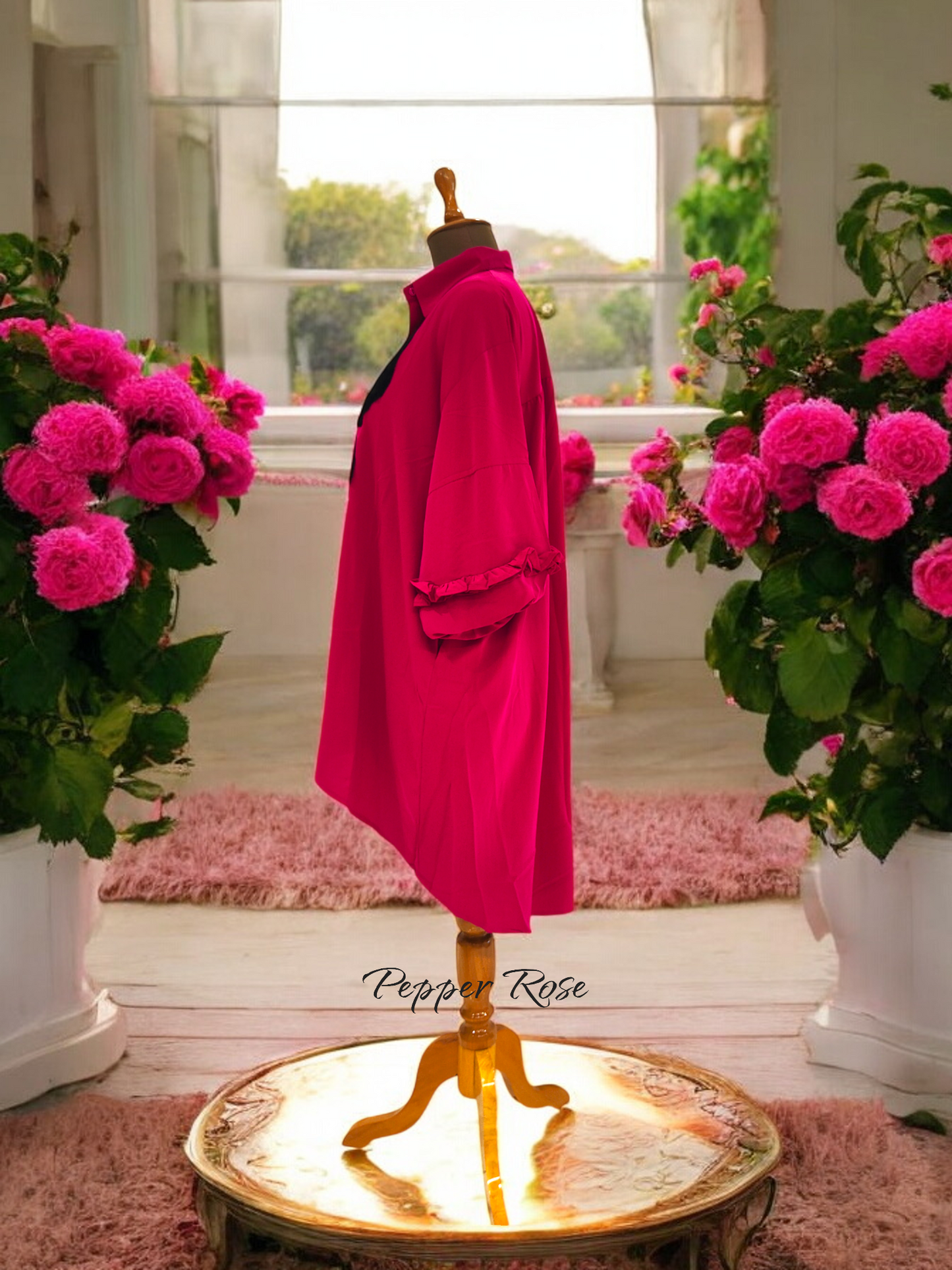 Fuchsia oversized shirt - Pink