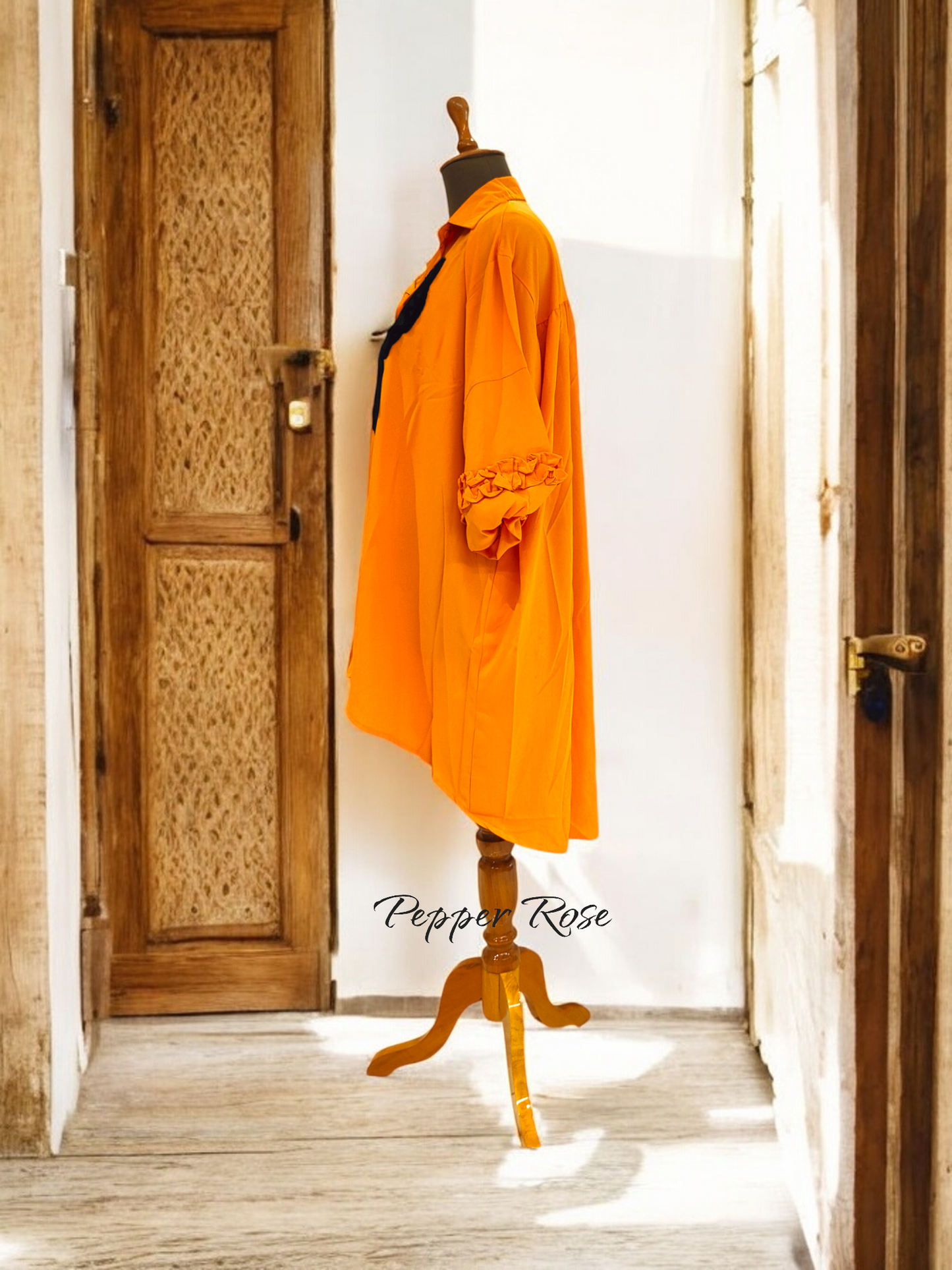 Fuchsia oversized shirt - Orange