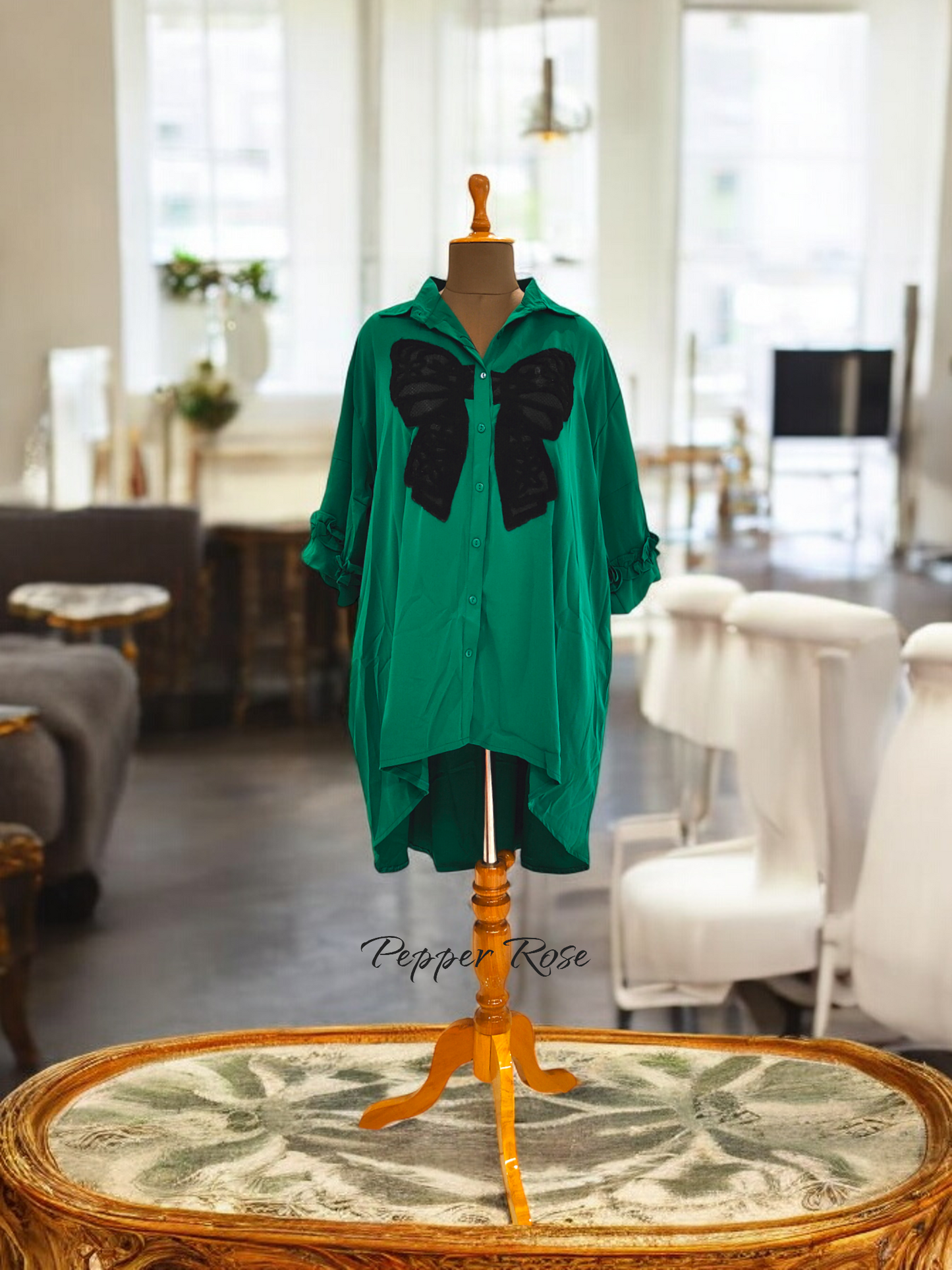 Fuchsia oversized shirt - Green