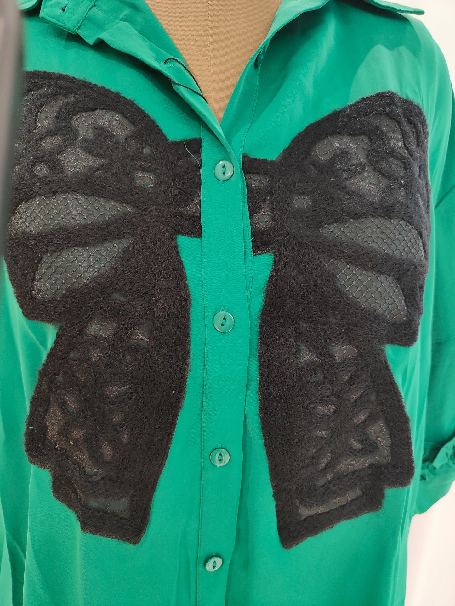 Fuchsia oversized shirt - Green