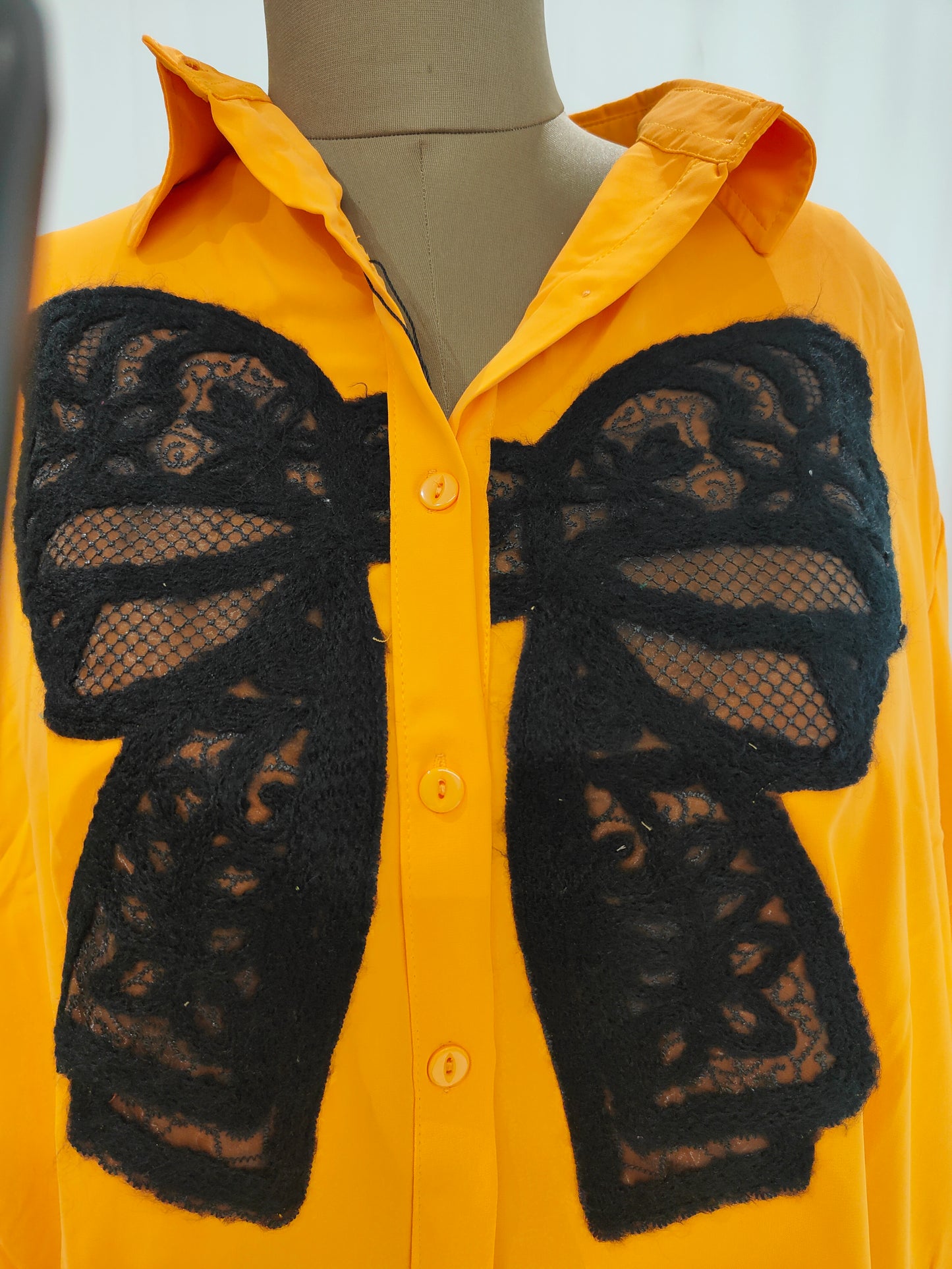 Fuchsia oversized shirt - Orange