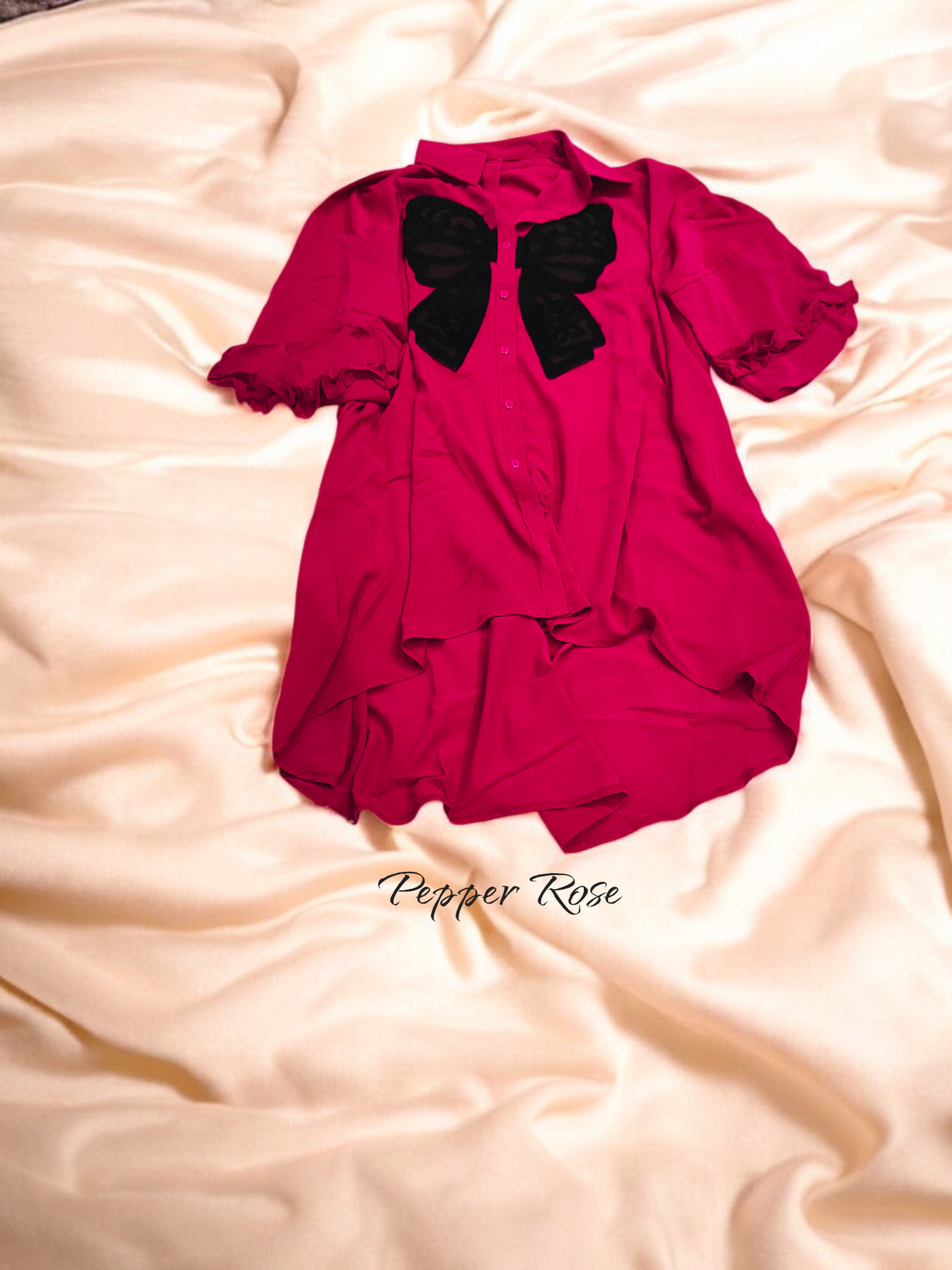 Fuchsia oversized shirt - Pink