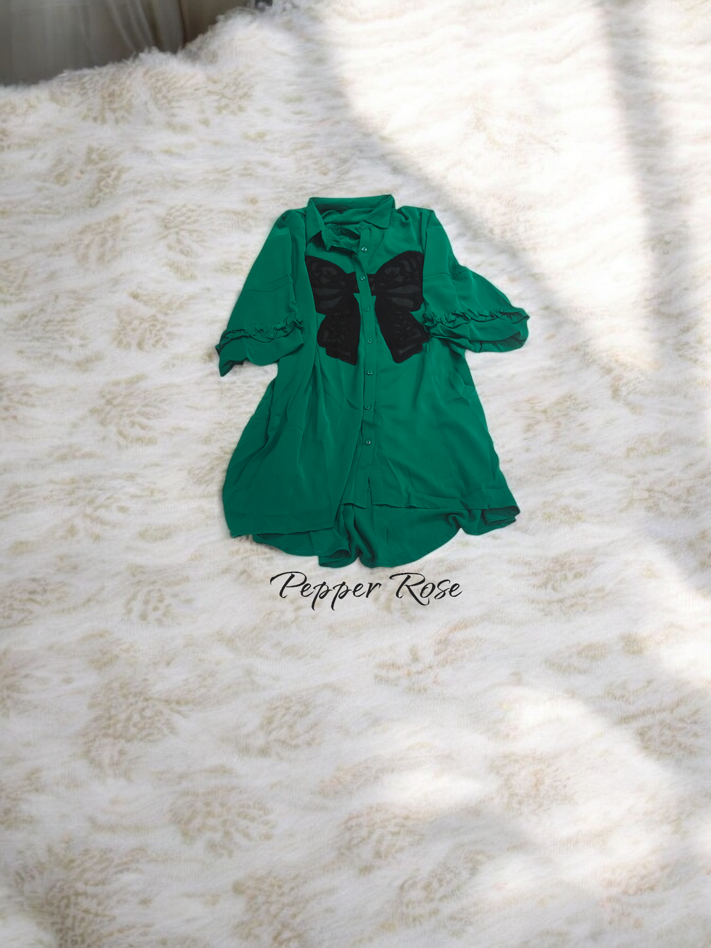 Fuchsia oversized shirt - Green