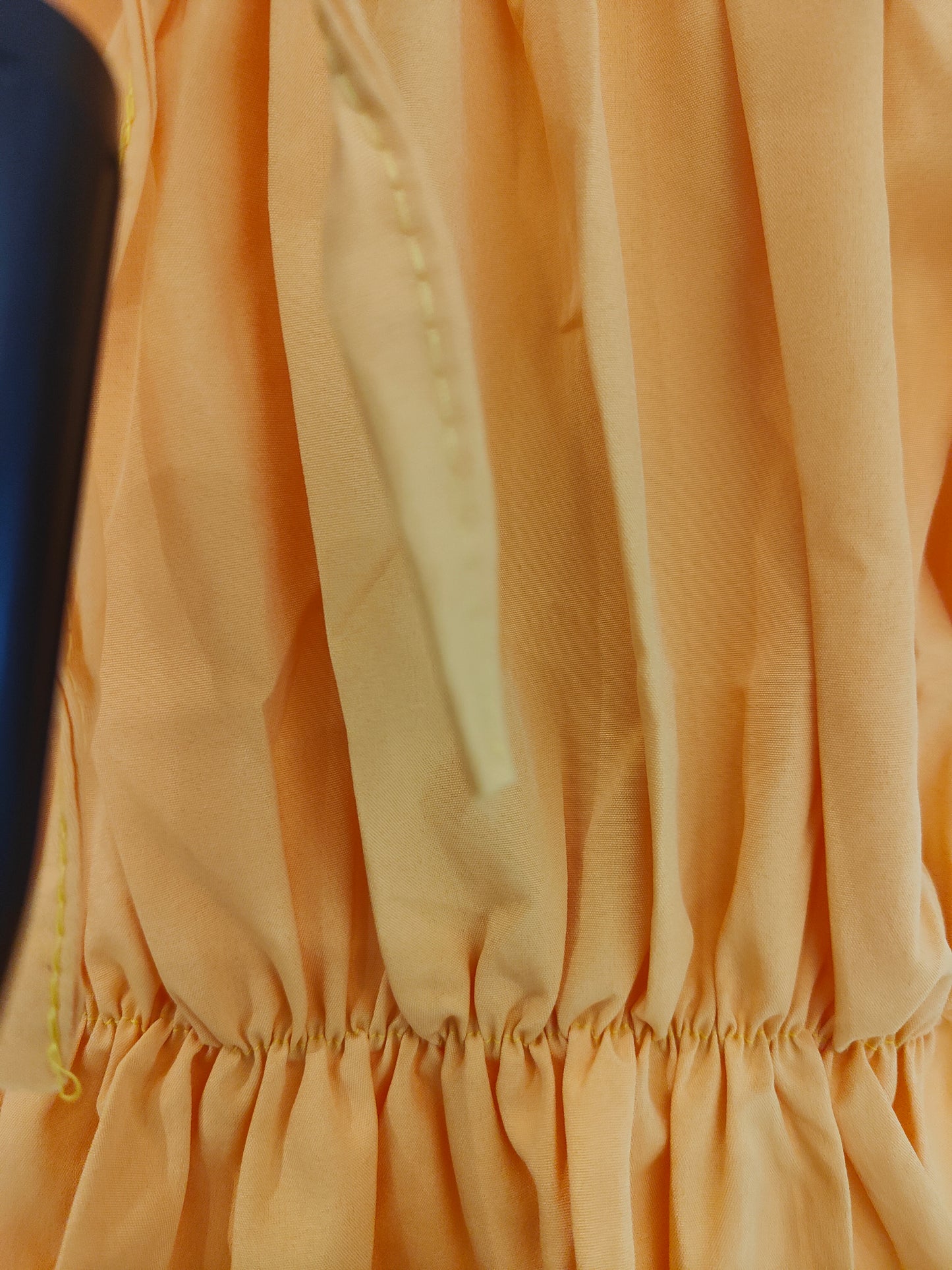 Nessa Egyptian Cotton Sateen Top with Puff Sleeves - Yellow