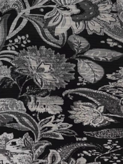 Miyake Pleated Floral printed Top - Black