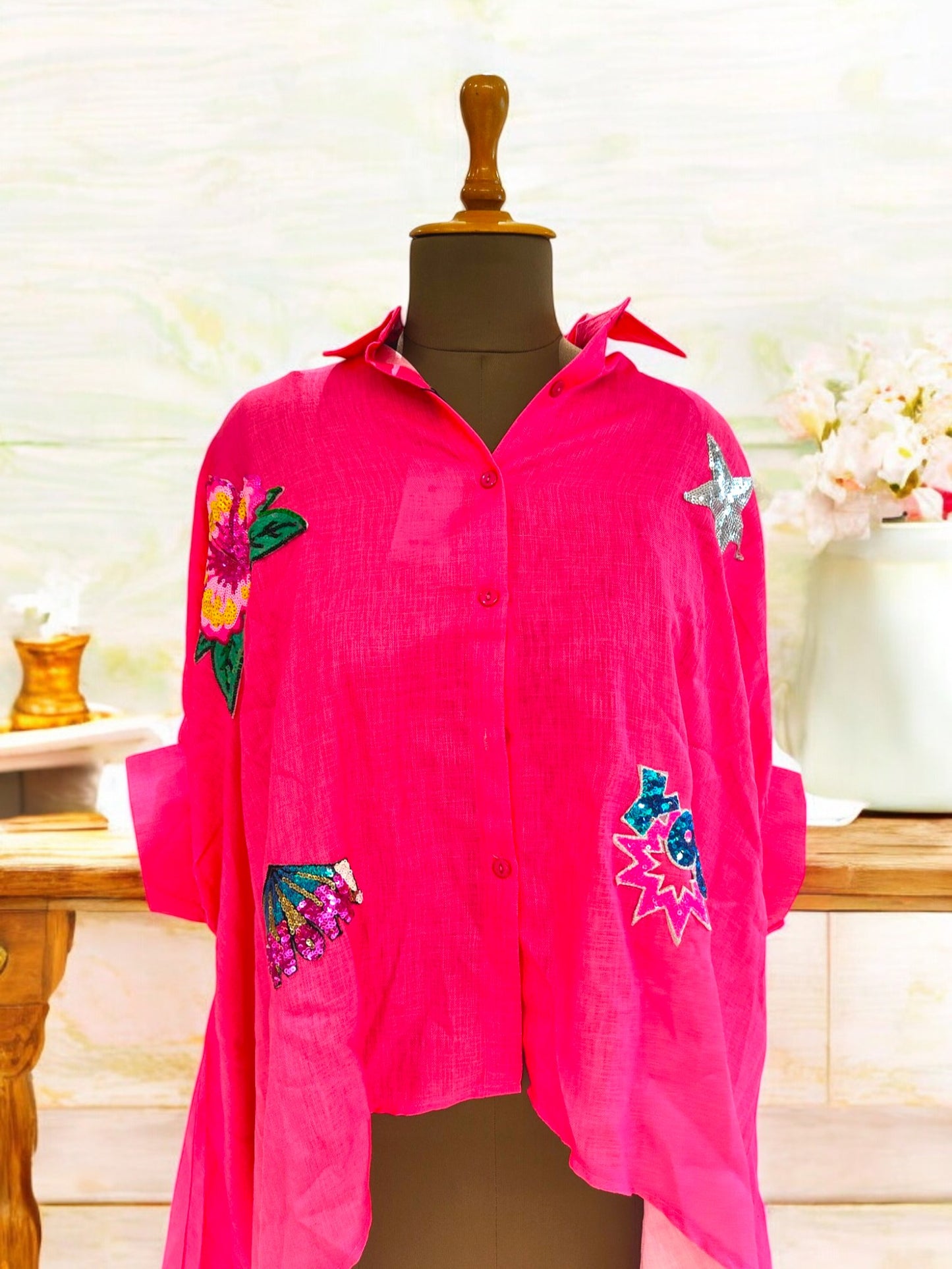 Aria oversized Shirt - Pink