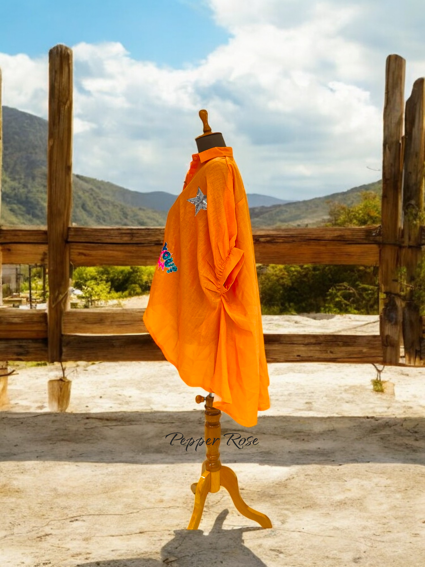 Aria oversized Shirt - Orange