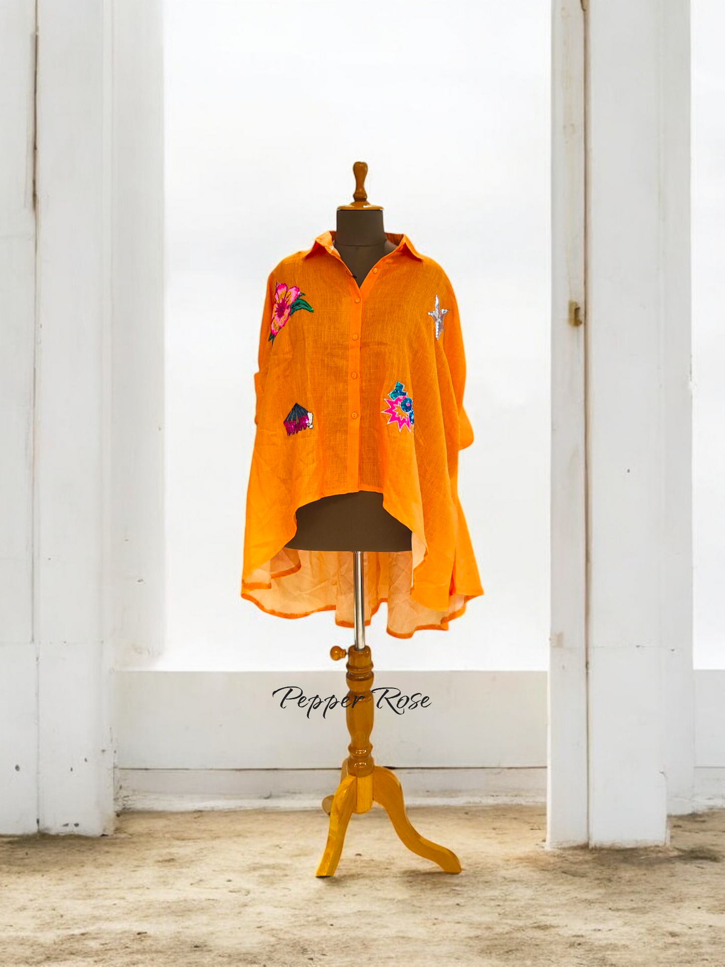 Aria oversized Shirt - Orange