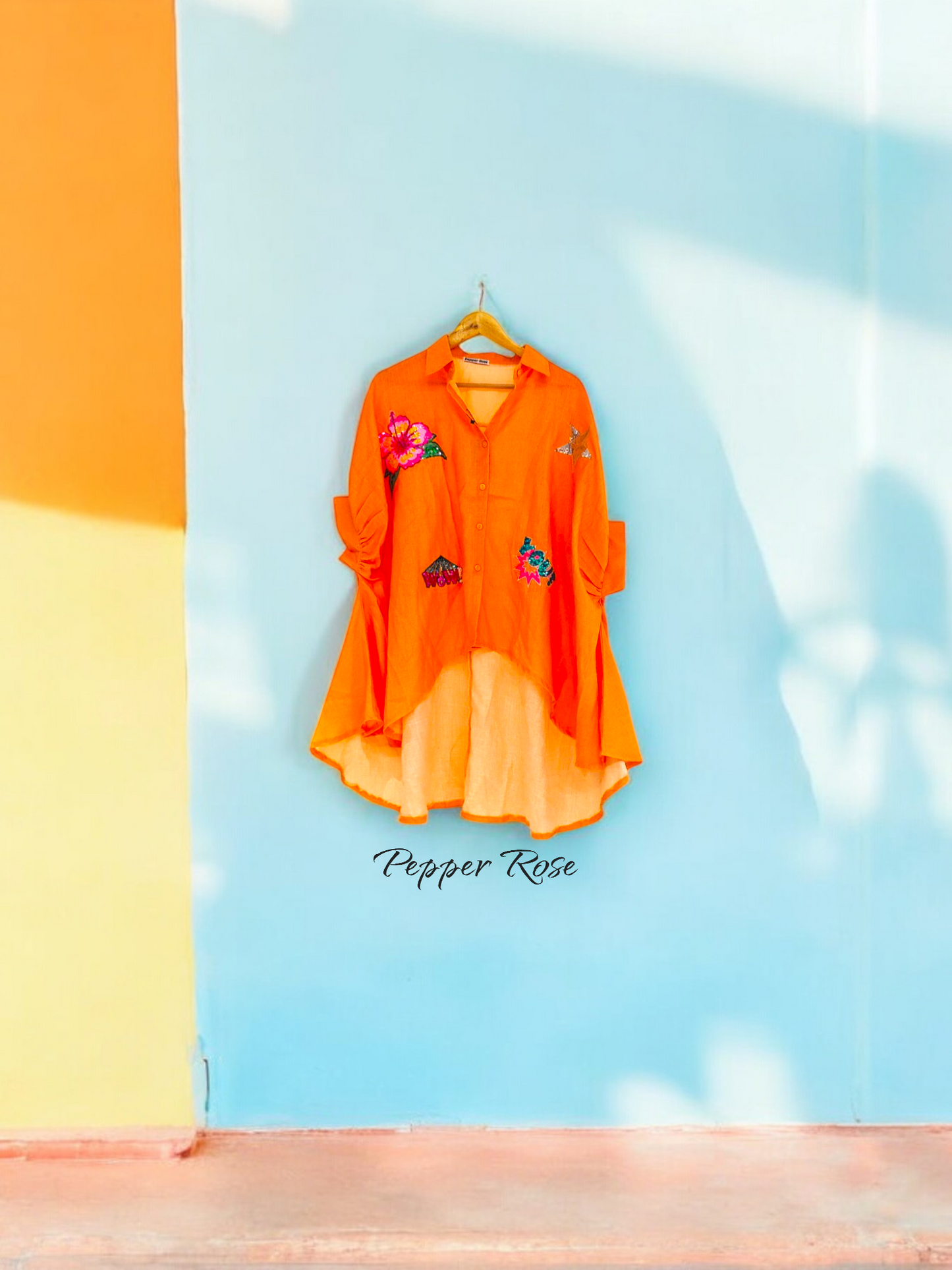 Aria oversized Shirt - Orange