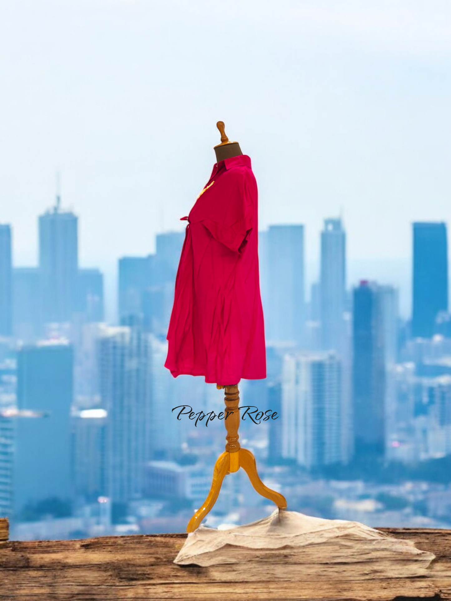 Sadie loose fit top cum dress - Pink
