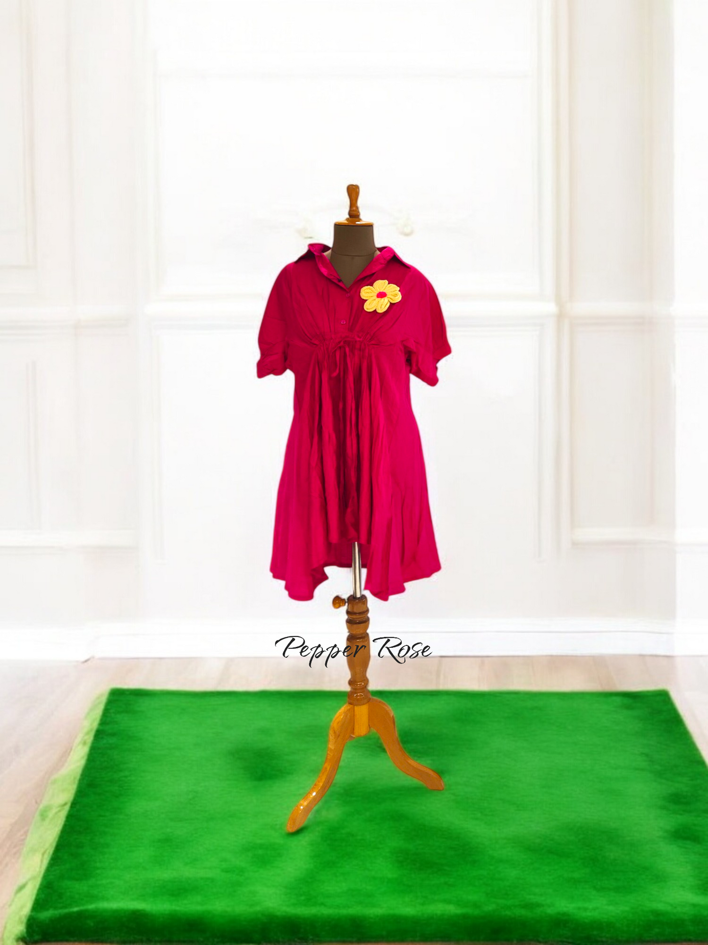 Sadie loose fit top cum dress - Pink