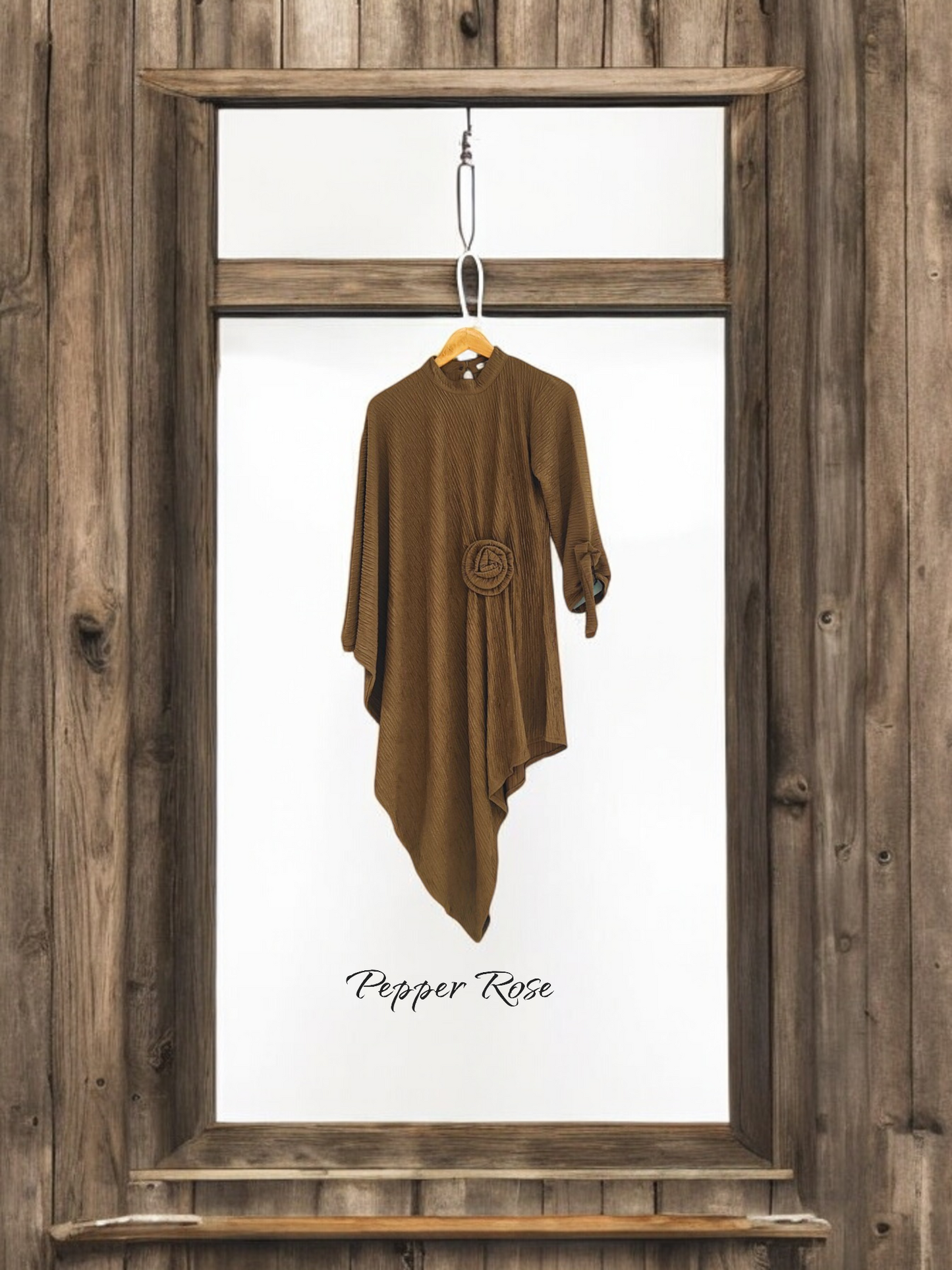 Zai oversized top cum dress - light Brown
