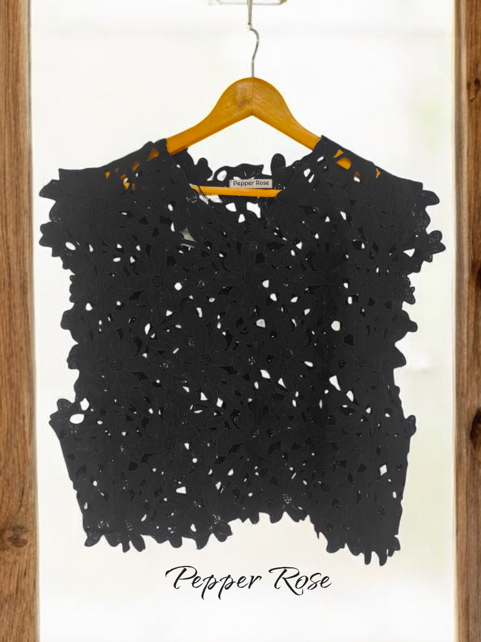 Charlotte lace top - Black