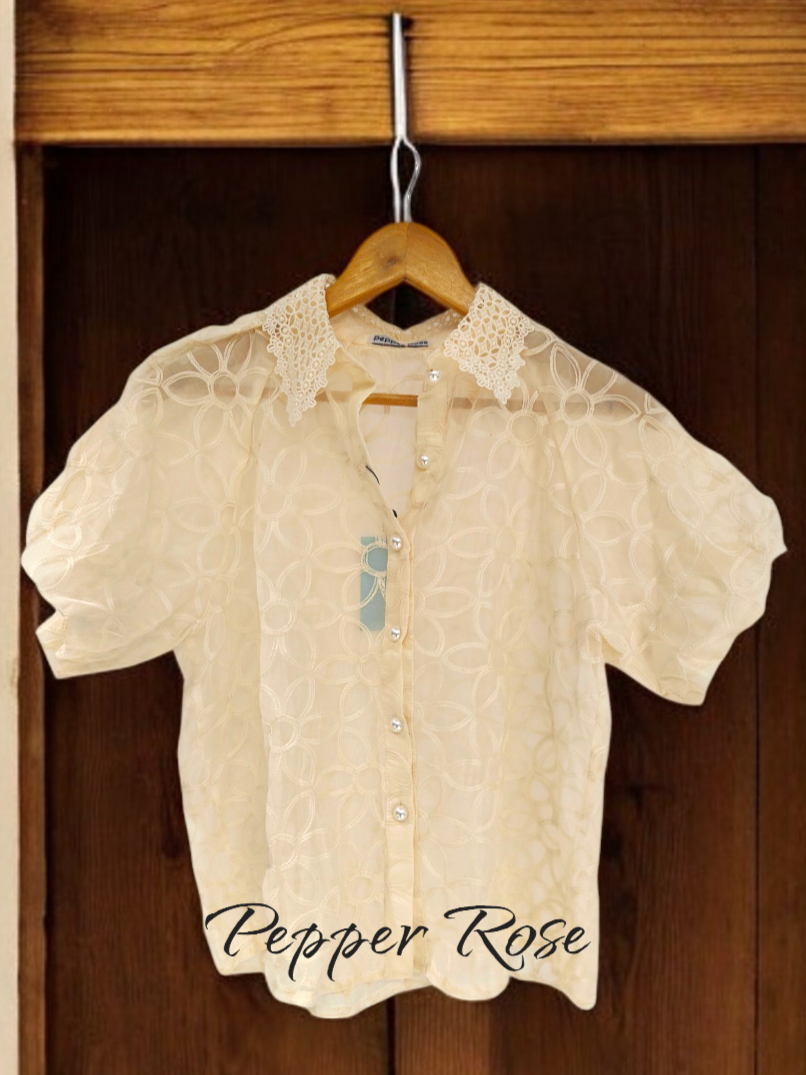 Singreiny organza shirt - Offwhite