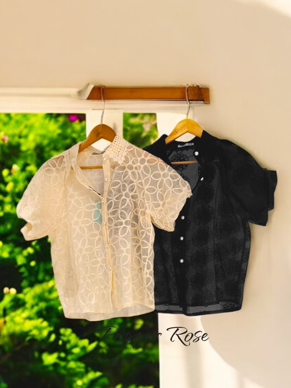 Singreiny organza shirt - Offwhite