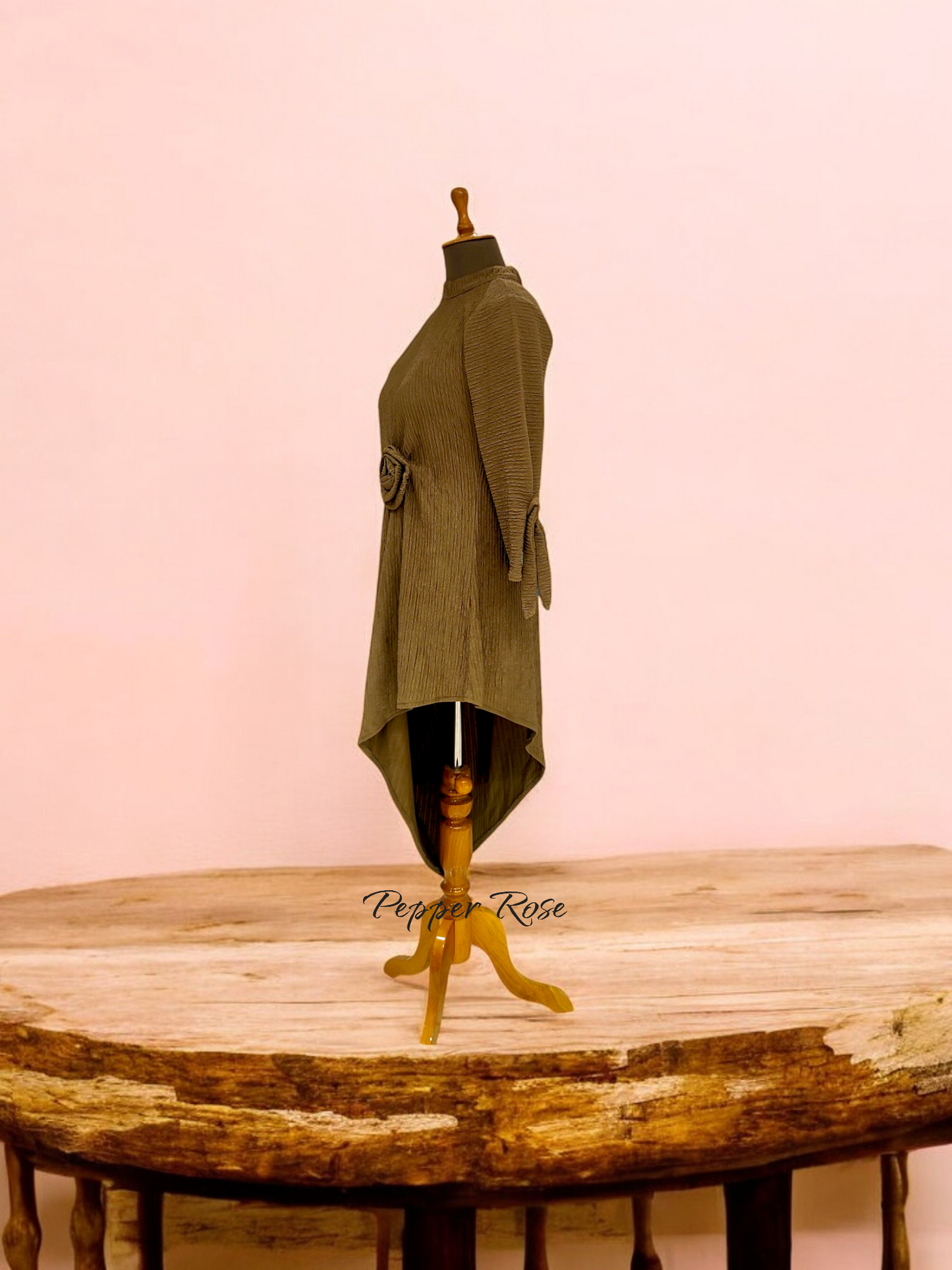 Zai oversized top cum dress - light Brown