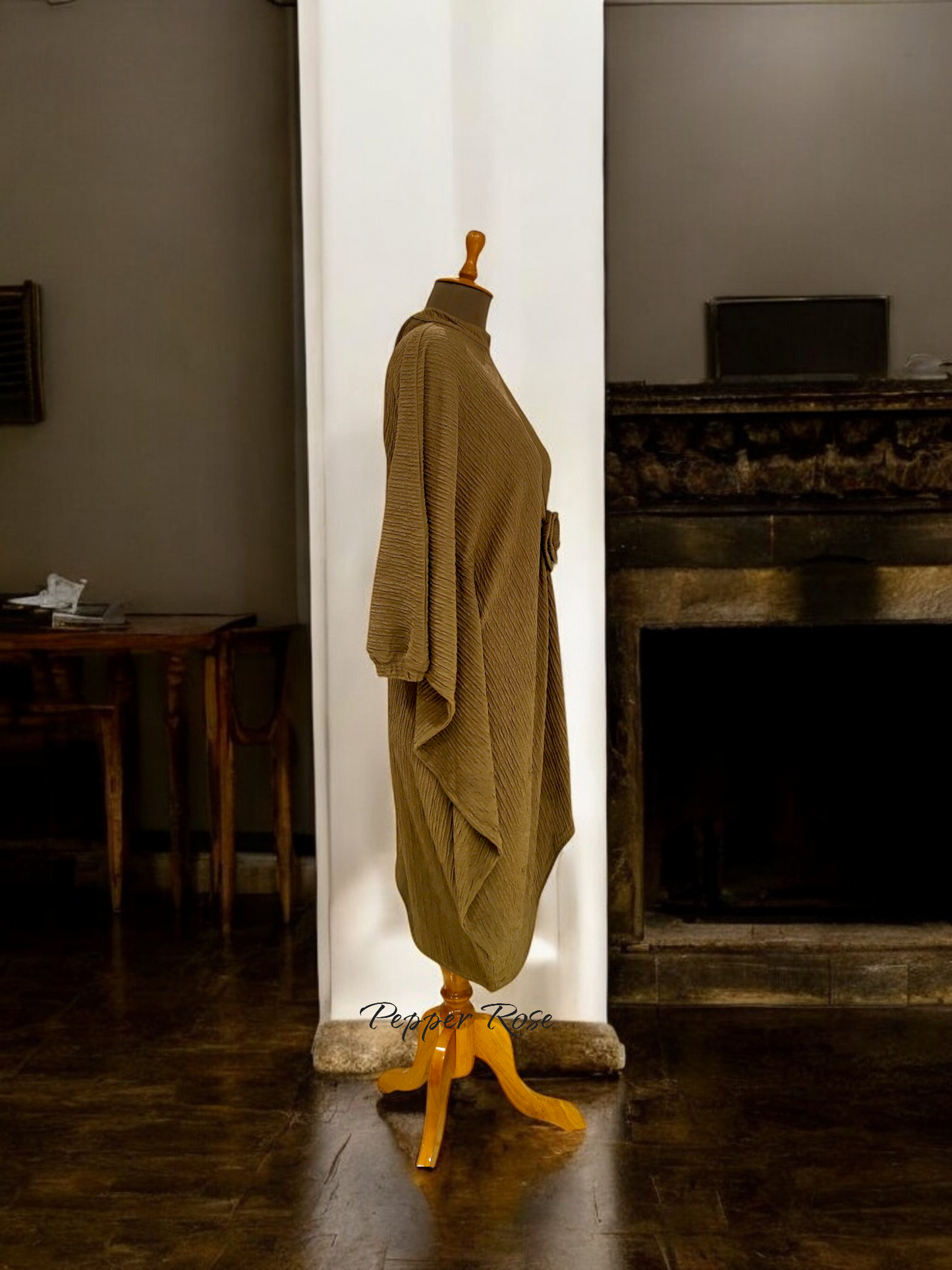 Zai oversized top cum dress - light Brown