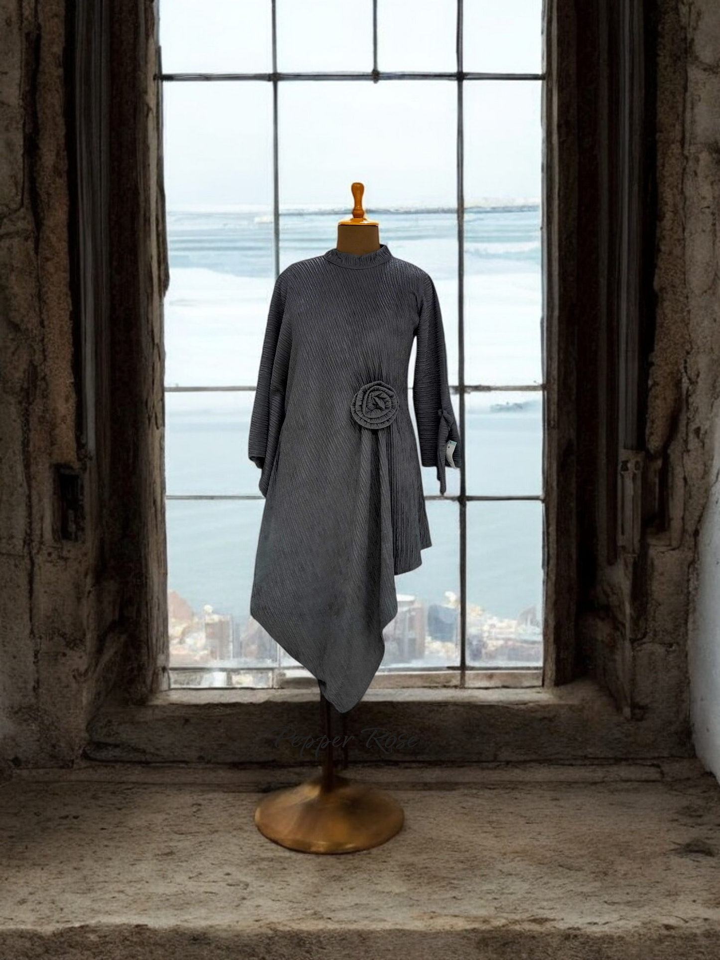 Zai oversized top cum dress - Grey