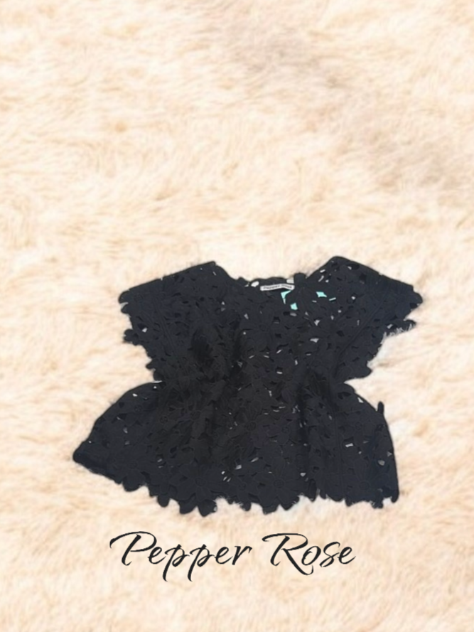 Charlotte lace top - Black
