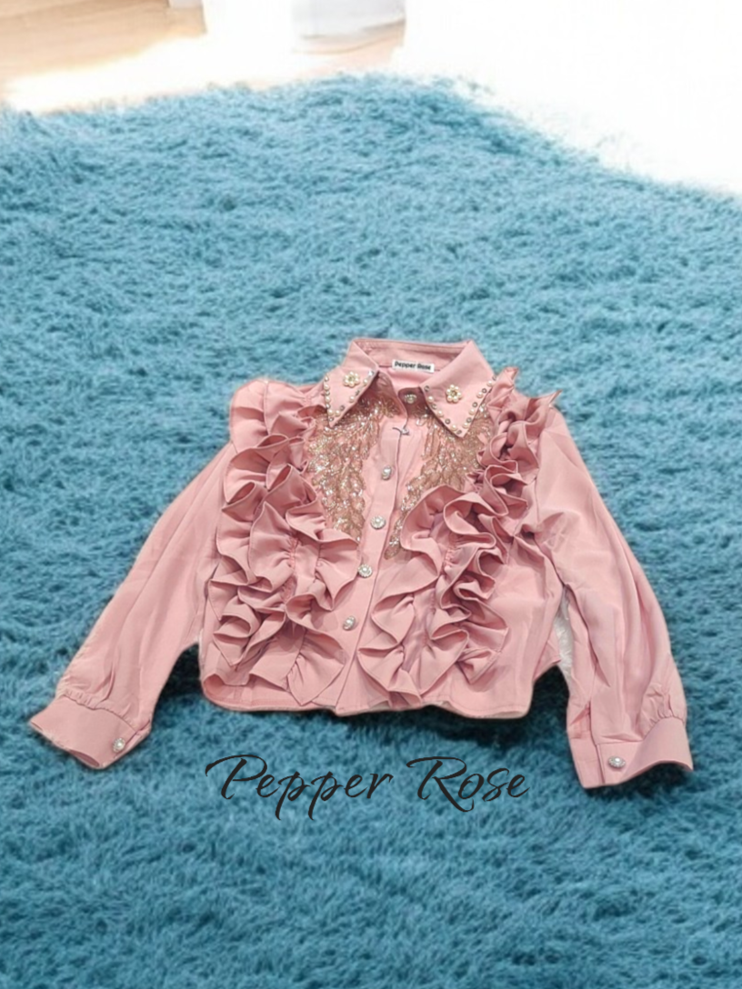 Sezonu Embellish Shirt - Pink
