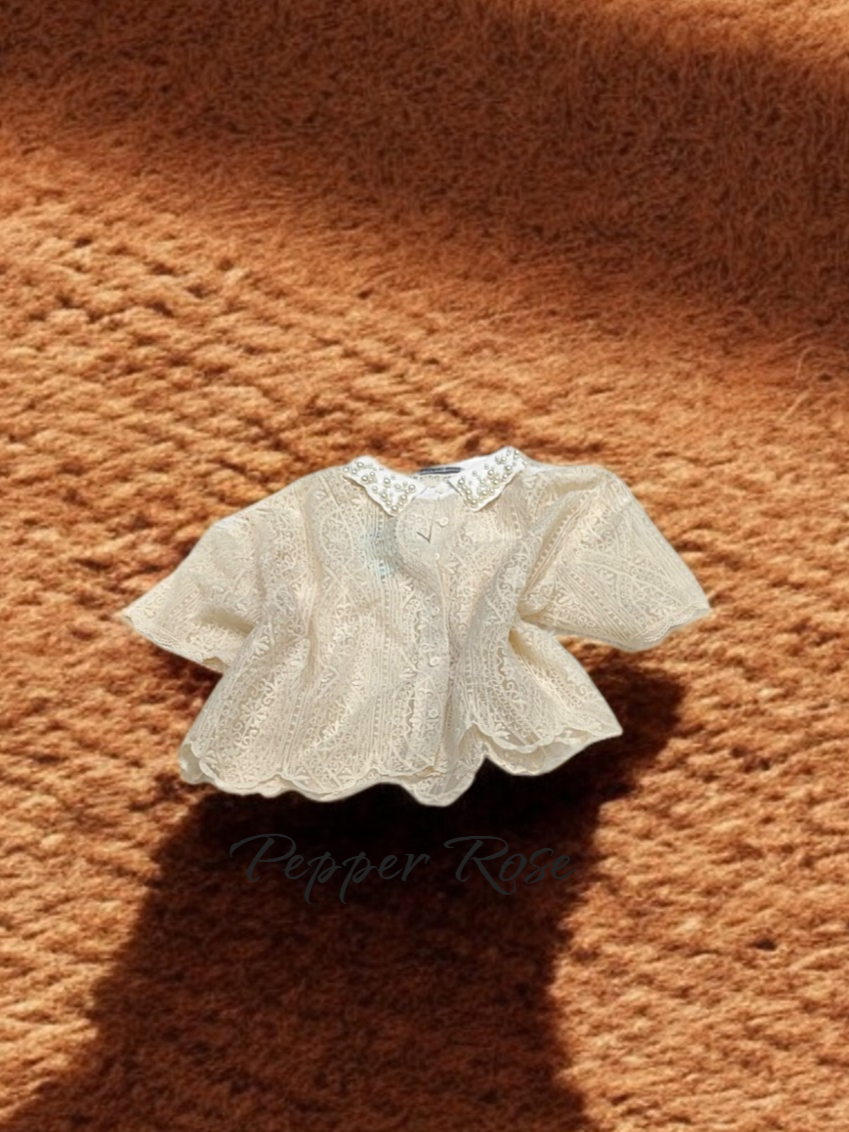 Abigal embellished blouse shirt - offwhite