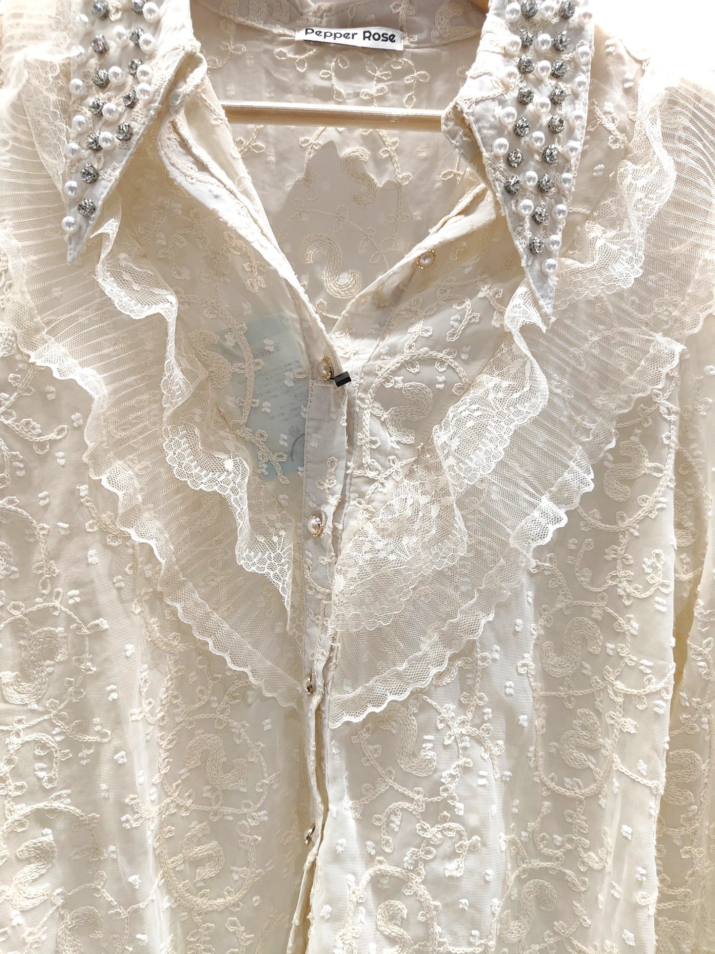 Shasmi embellished shirt - Offwhite