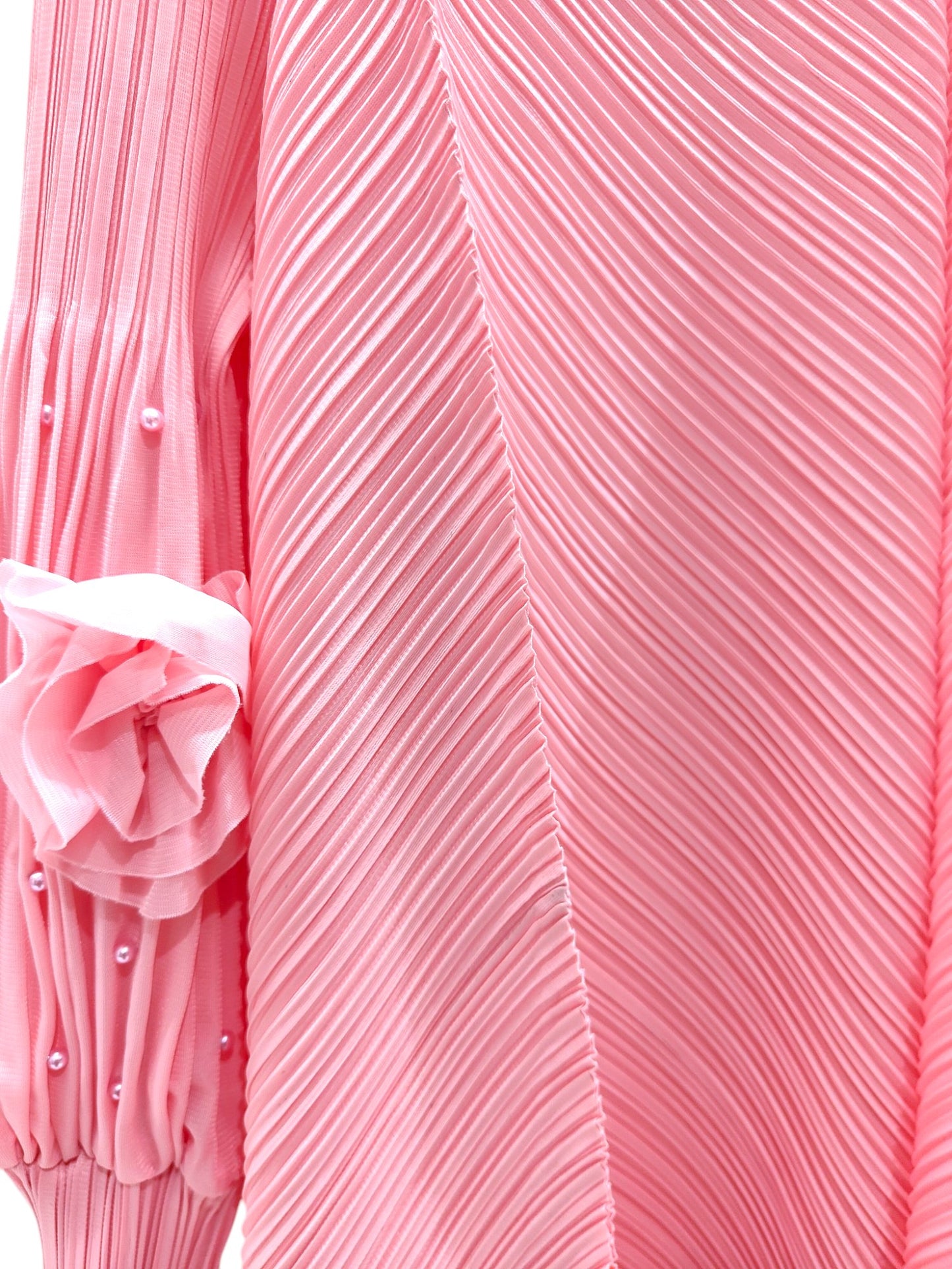 Miyake Mystic Asymmetrical Pleated Dress - Pink
