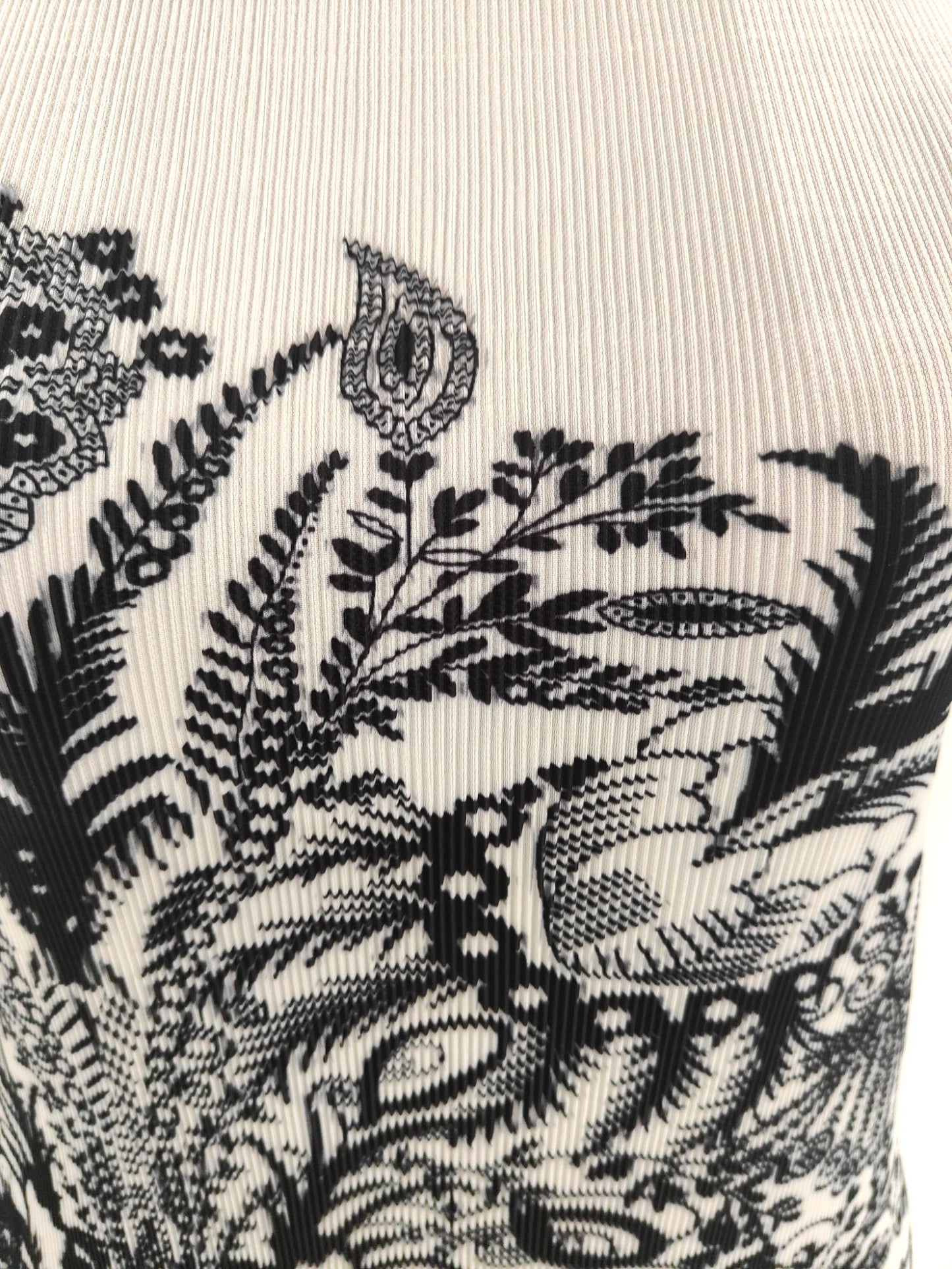 Miyake pleated printed bodycon Dress - Black & White