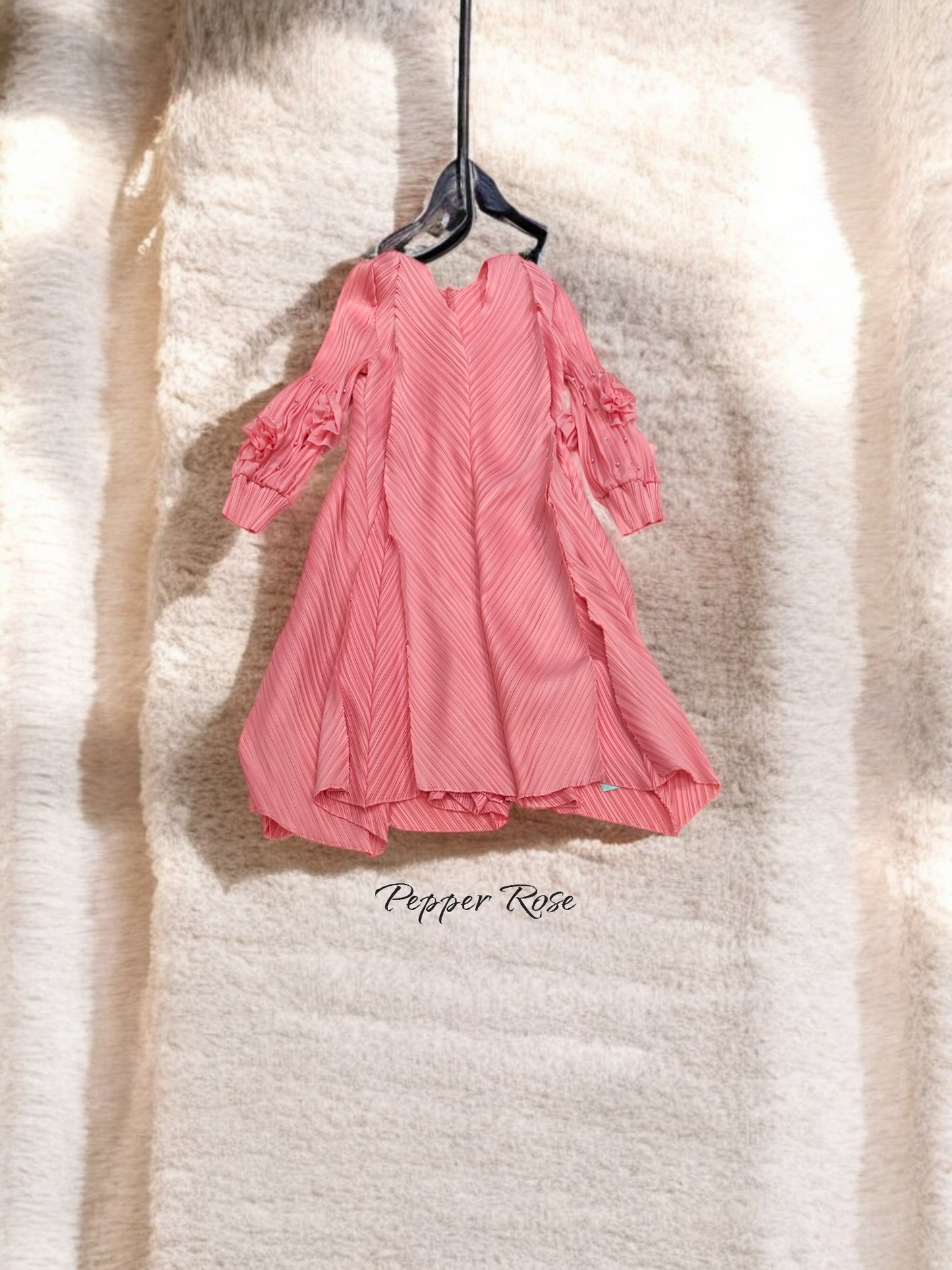 Miyake Mystic Asymmetrical Pleated Dress - Pink