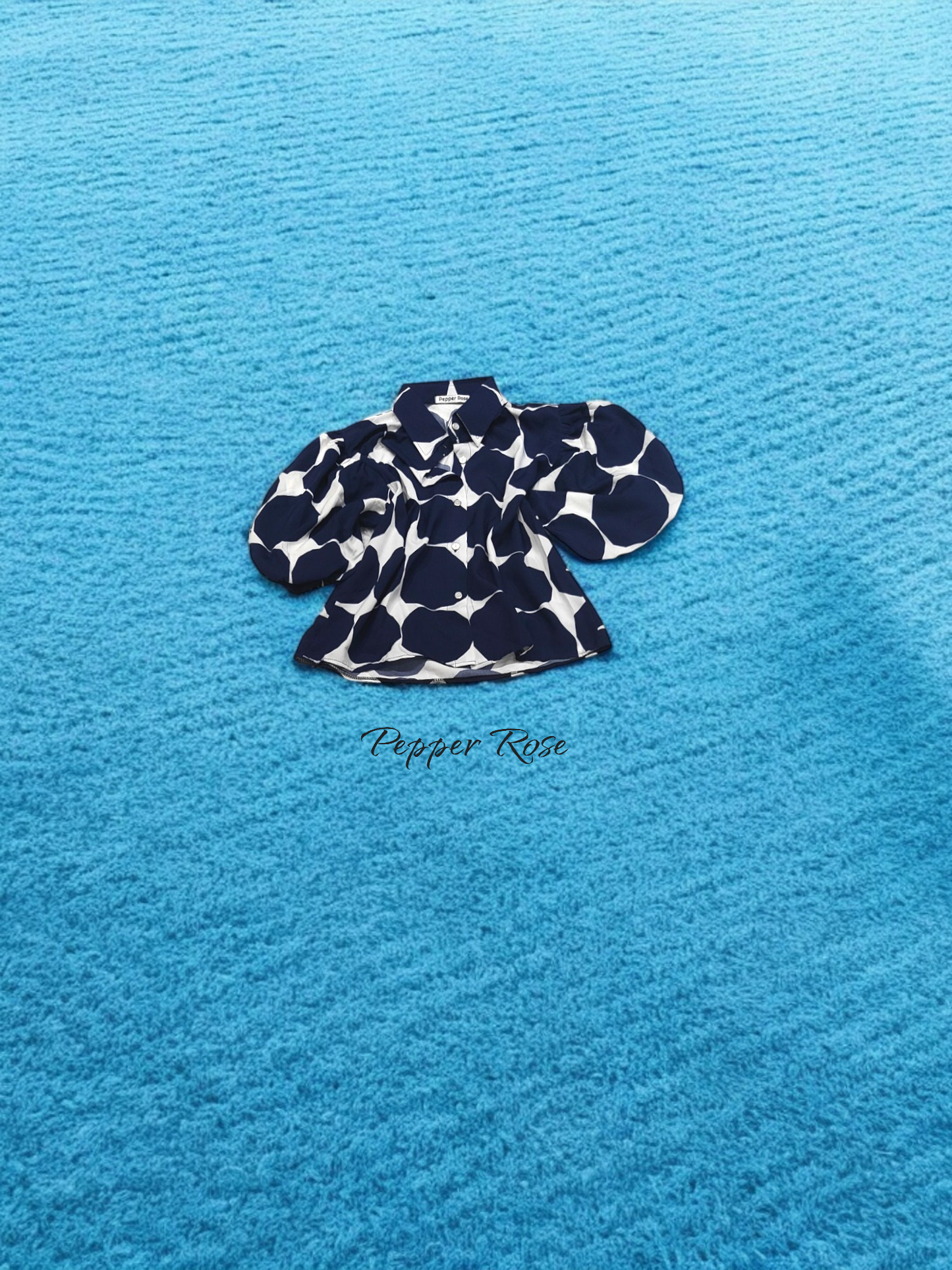 Eva Geometric Printed Shirt - Blue