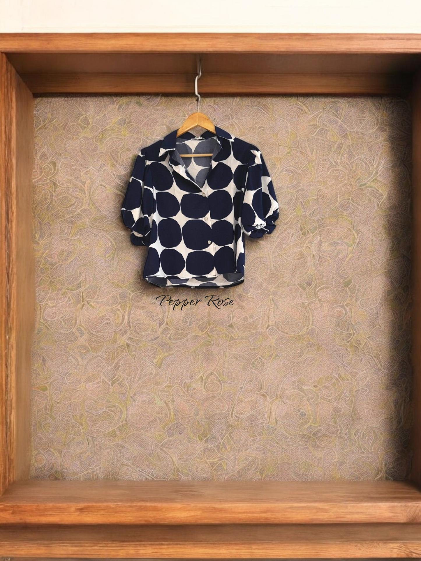 Eva Geometric Printed Shirt - Blue