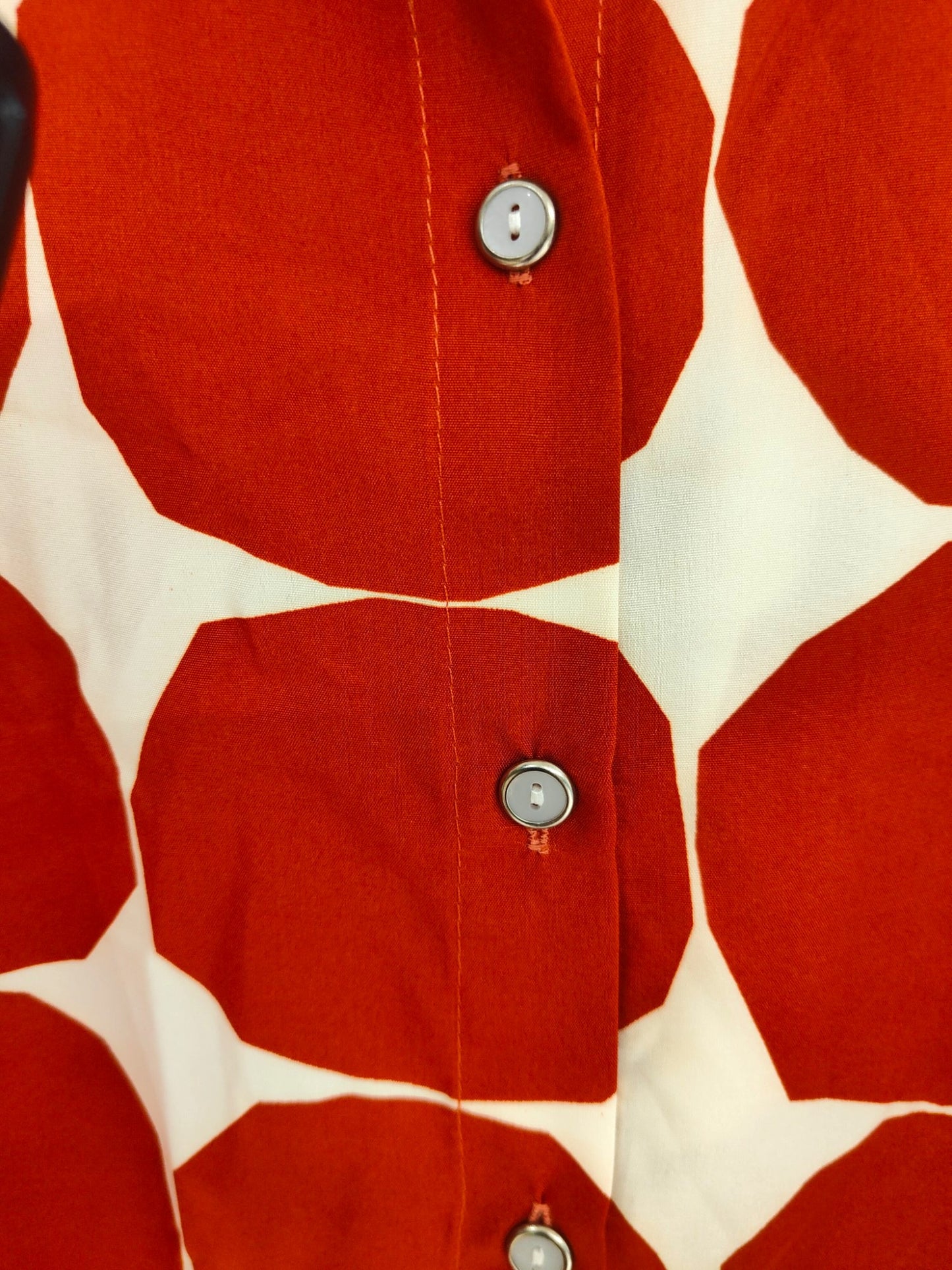 Eva Geometric Printed Shirt - Red
