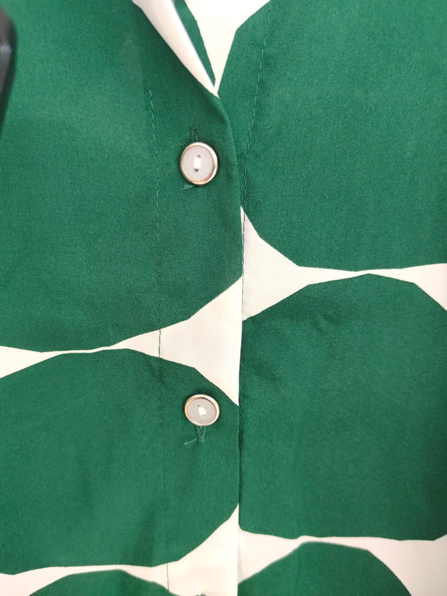 Eva Geometric Printed Shirt - Green