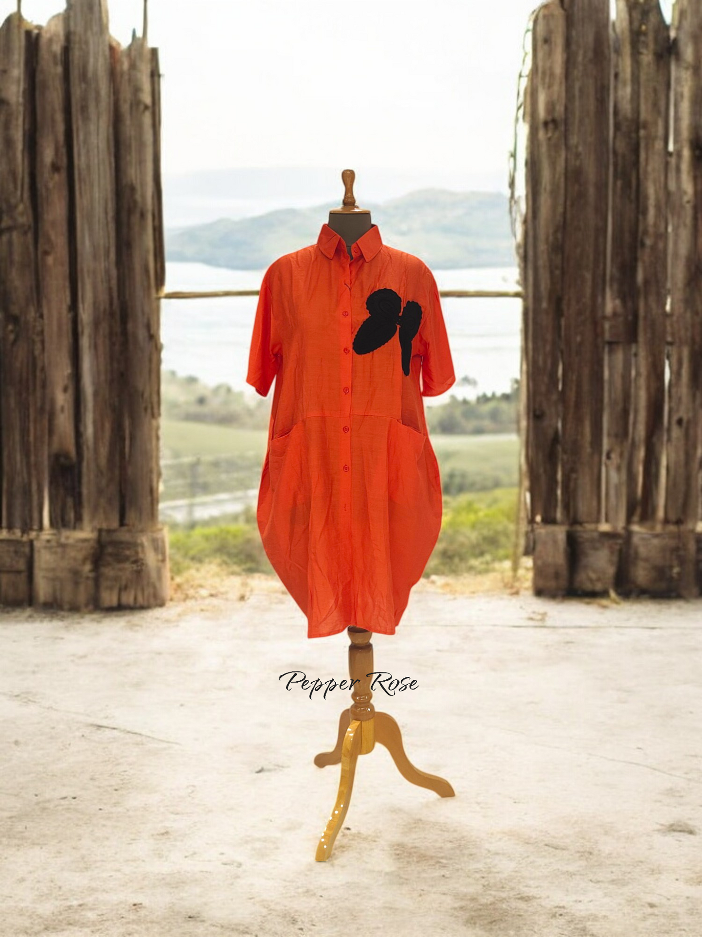 Anaisa oversized shirt - Orange