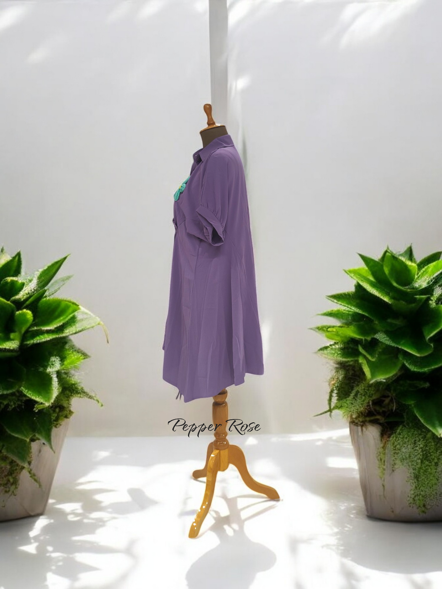 Sadie satin loose fit top cum dress - Lavender