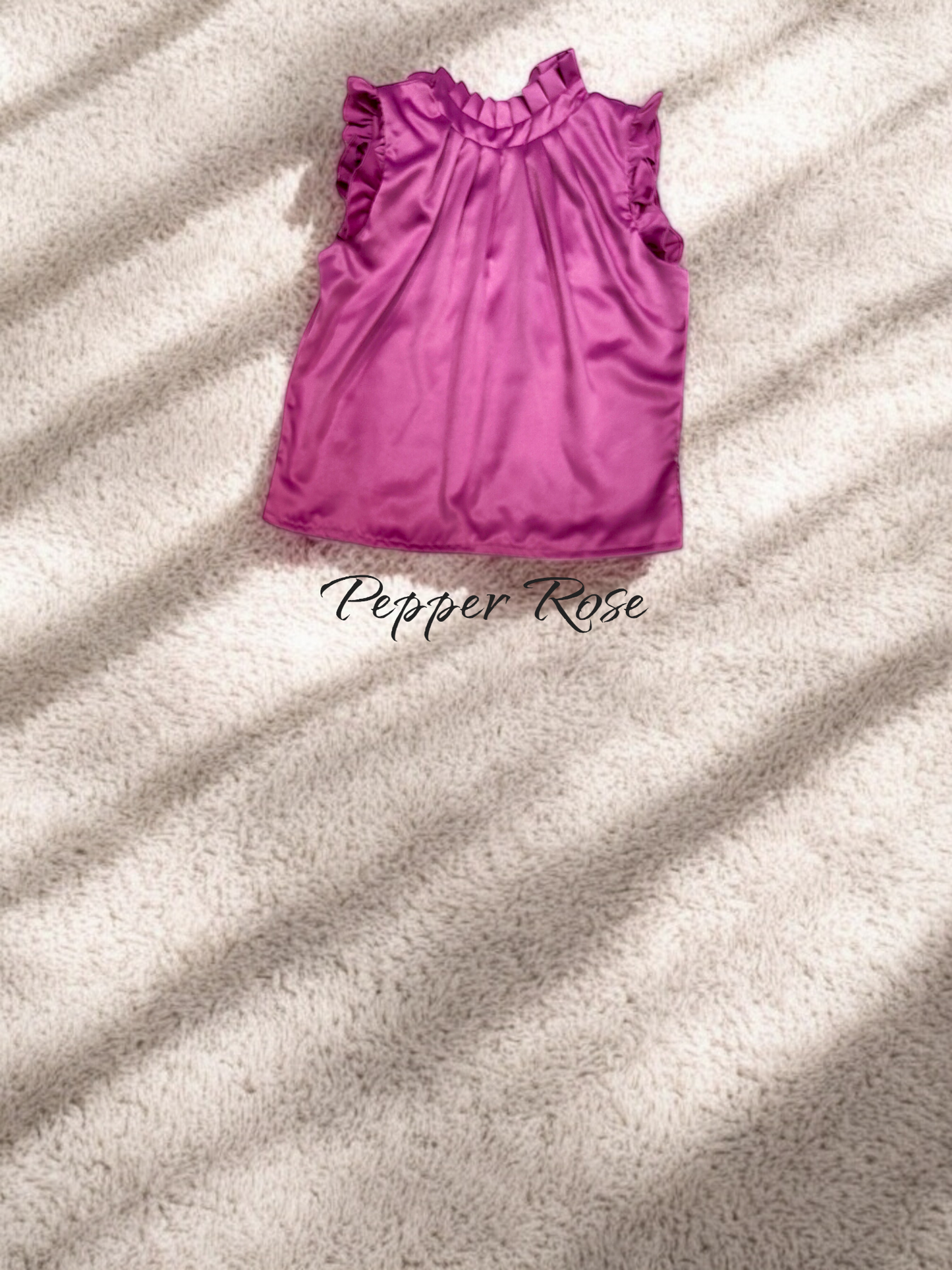 Calina Grain Texture Sleeveless top - Pink